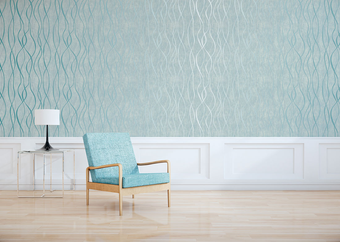 Papier peint spirales métallisées bleu - Special FX de Lutèce | Réf. LTC-G67735