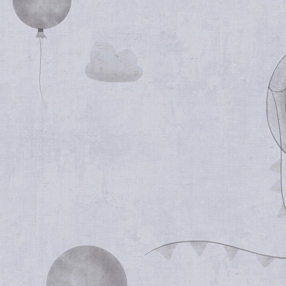 Papier peint Montgolfière Enfant gris - Lilly & Luis d'A.S. Création AMB6 | Réf. AS-770772