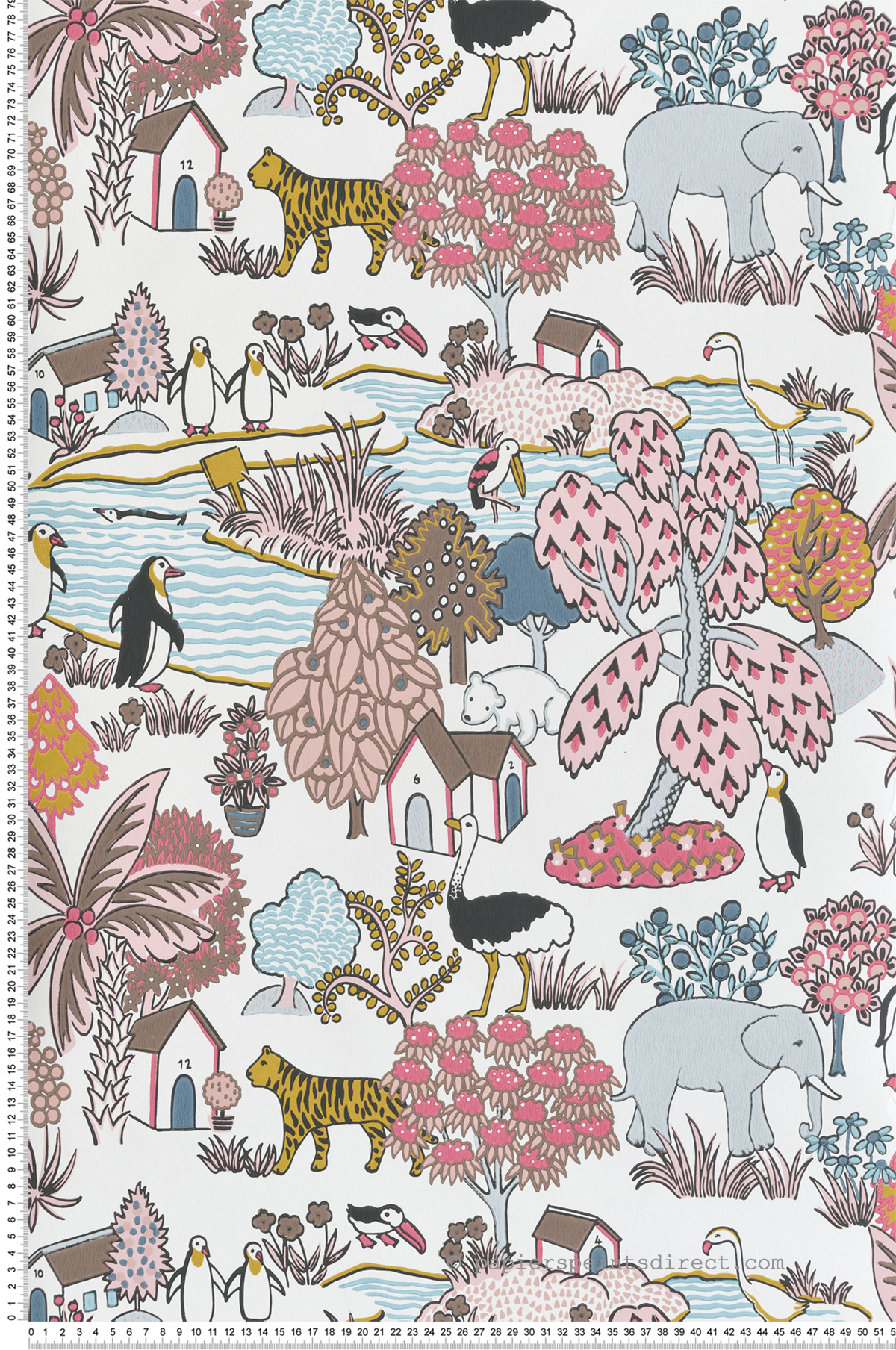 Papier peint Animal Kingdom Confetti - Storybook Papers de Little Greene | Réf. 0231ANCONFE