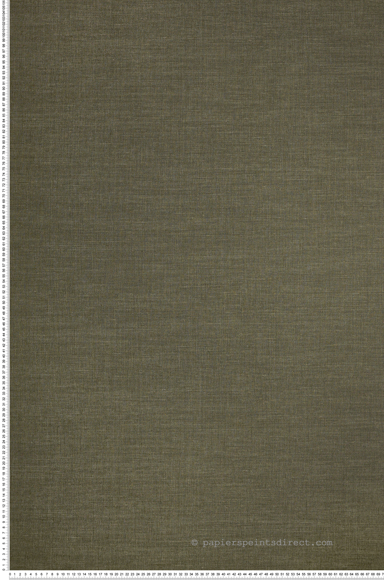 Papier peint Lin Shinok vert kaki lichen - Le Lin 2 de Casamance | Réf. CAS-73816508