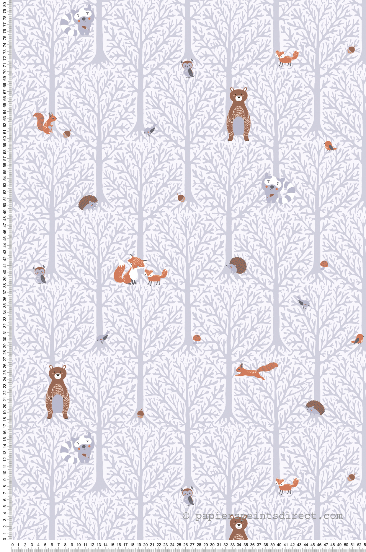 Papier peint enfant Forêt et Animaux gris - Little Love d'A.S. Création | Réf. SP15651