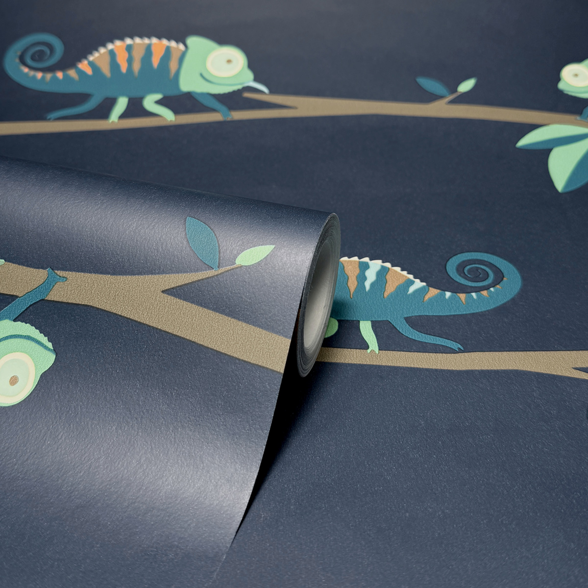 Papier peint Kaméléon Nature bleu - Imagine de Lutèce ROLL | Réf. LTC-DL27560