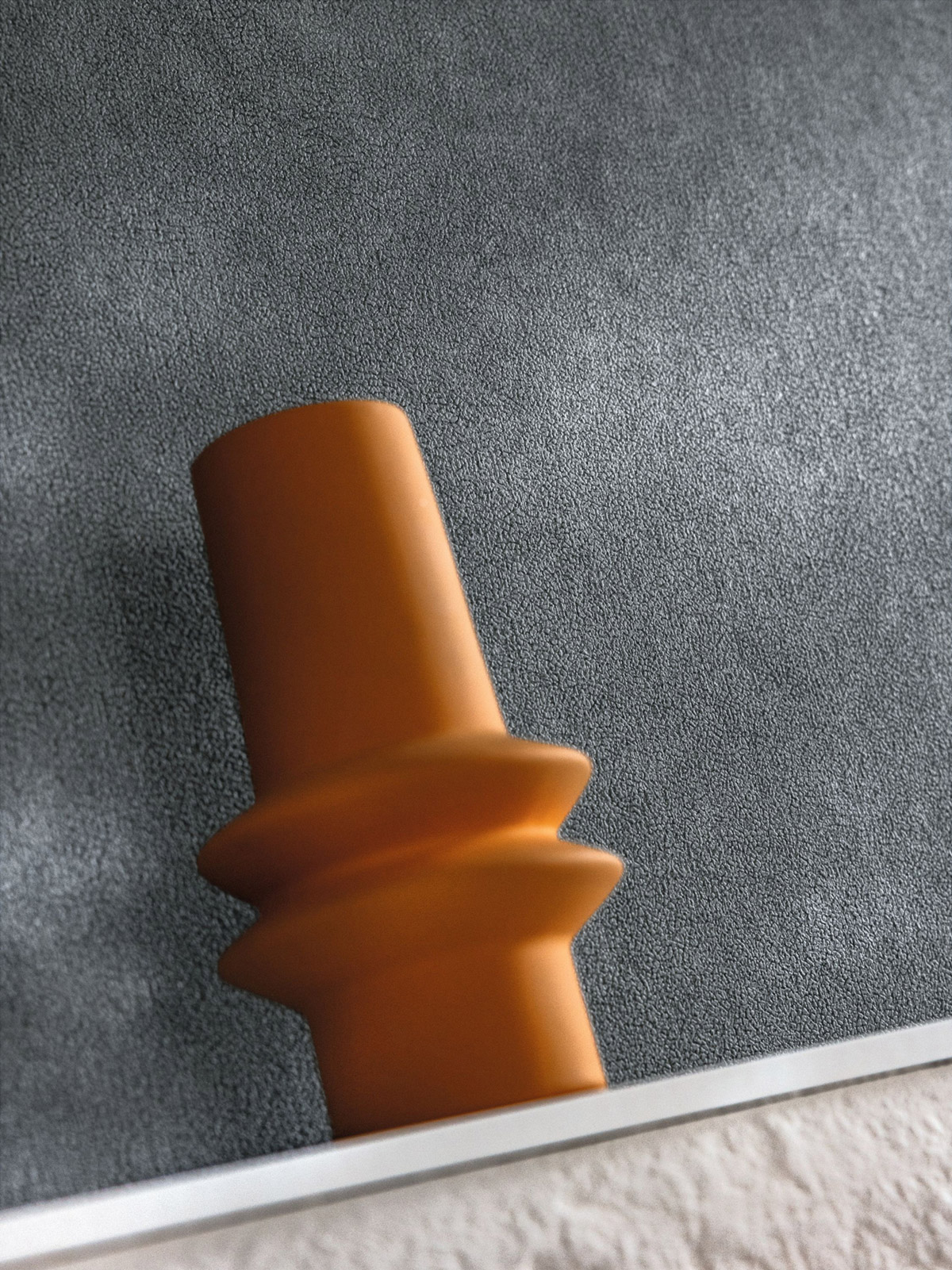 Papier peint Uni Terre Cuite gris ardoise - Céramique de Casélio AMB2| Réf. CER105249420