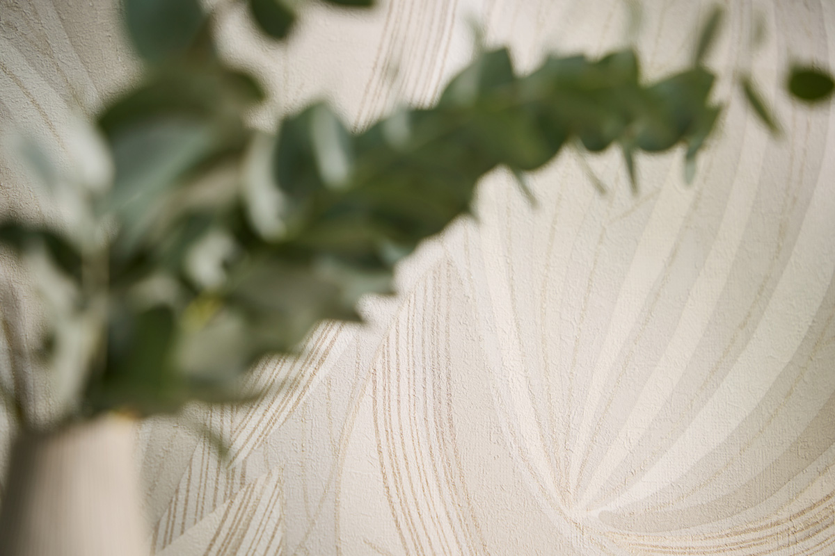 Papier peint Feuille Vague beige doré - Metropolitan Stories 4 Hot Spots d'A.S. Création AMB1| Réf. AS-786554