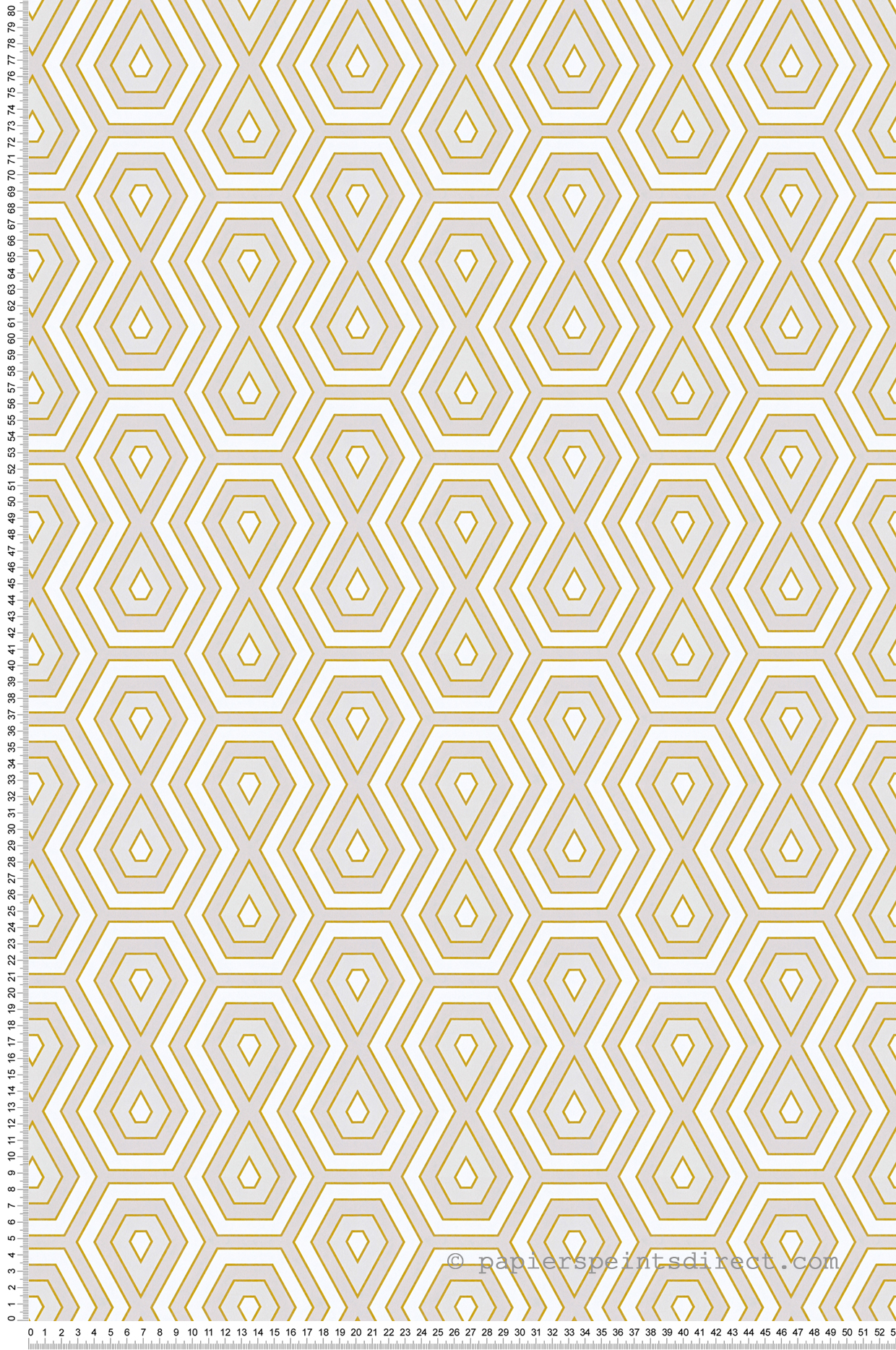 Papier peint Géométrique Sablier beige rosé - Jungle Chic d'Architects Paper | Réf. 37707-1