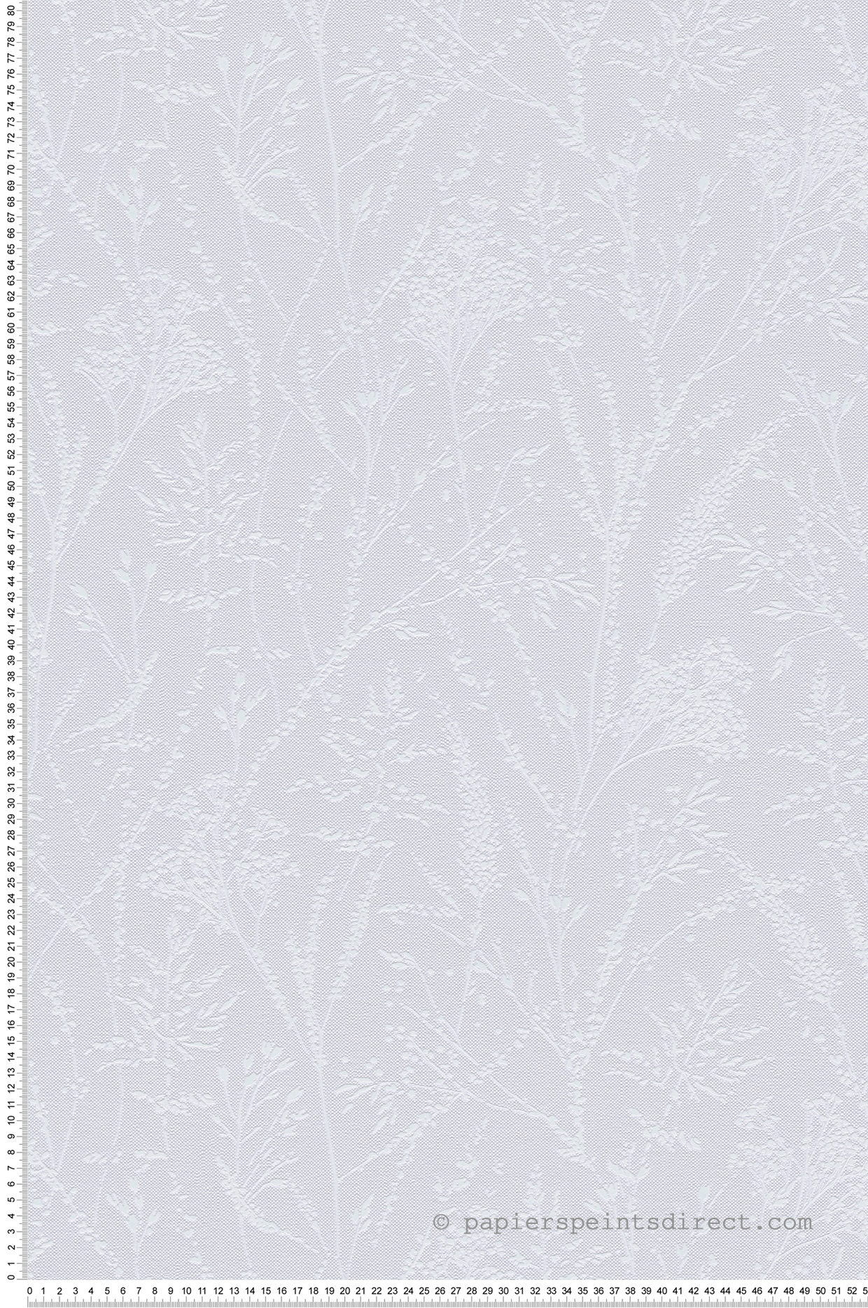 Papier peint Branchage Délicat blanc lavande métallisé - Pure Elegance d'A.S. Création | Réf. AS-397665