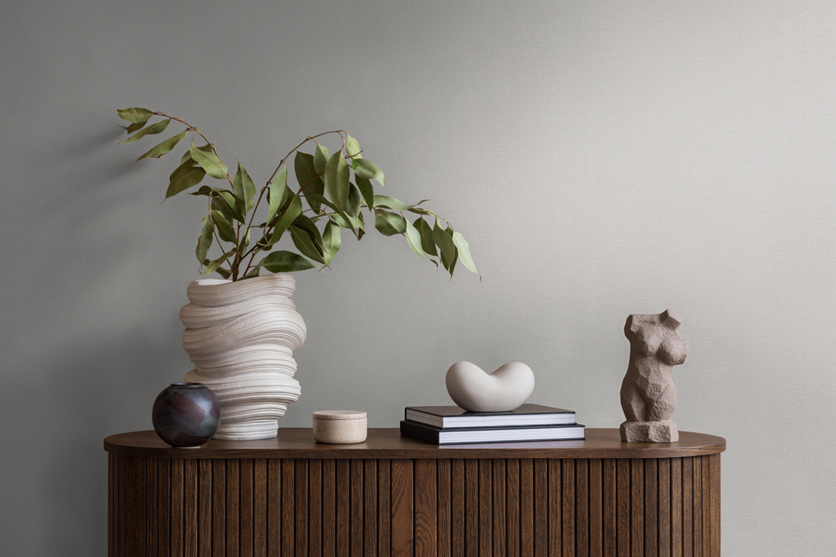 Papier peint Uni Toile gris souris - Pure Elegance d'A.S. Création | Réf. AS-397799