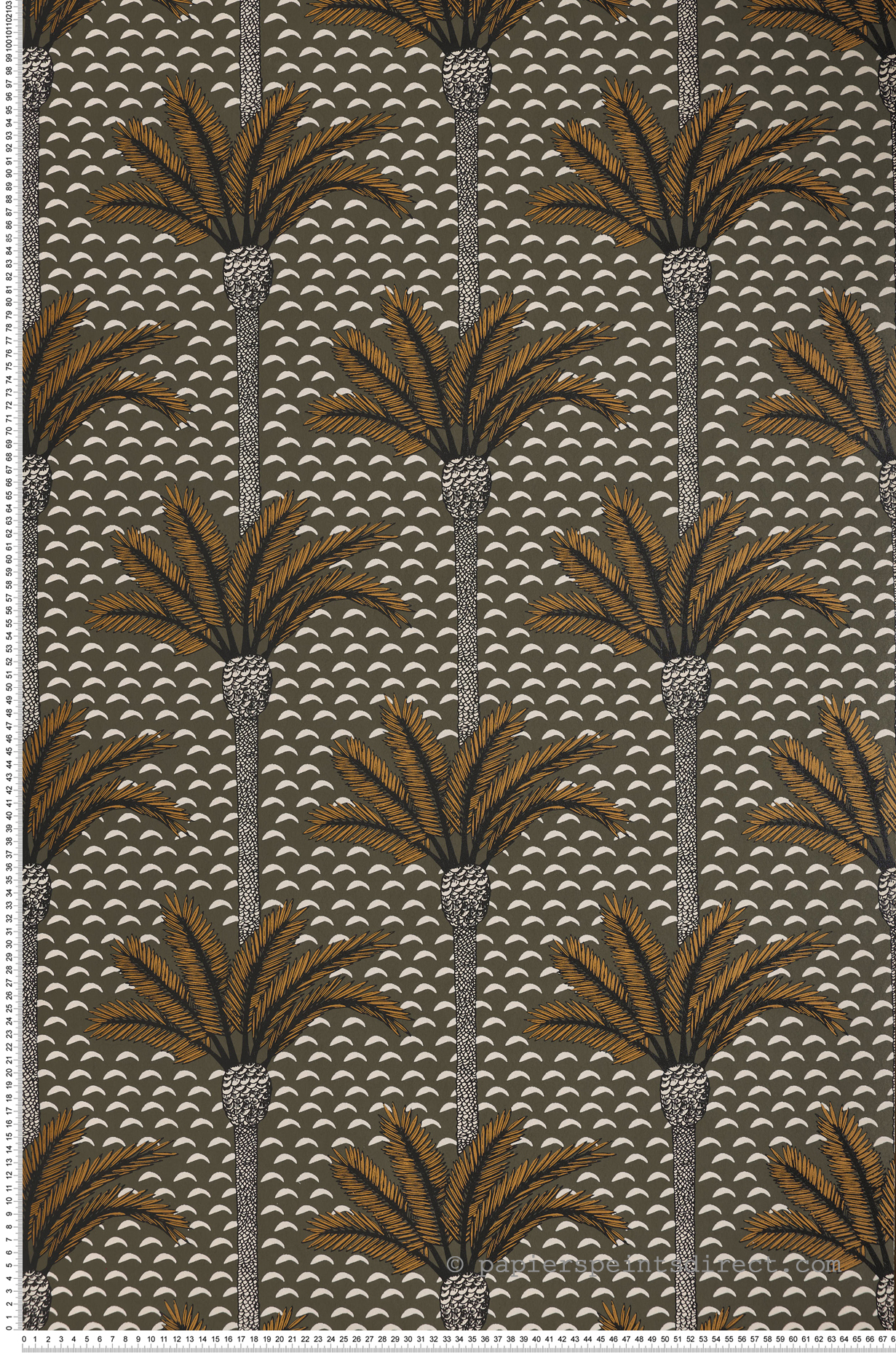 Papier peint Palmier Atlas vert kaki - Mirage de Casamance | Réf. CAS-75240610