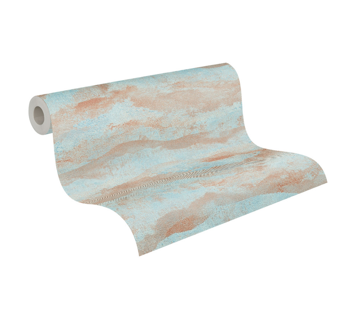 Papier peint Abstrait Coline Paysage bleu ciel cuivré - Metropolitan Stories 4 Hot Spots d'A.S. Création AMB2| Réf. AS-786565