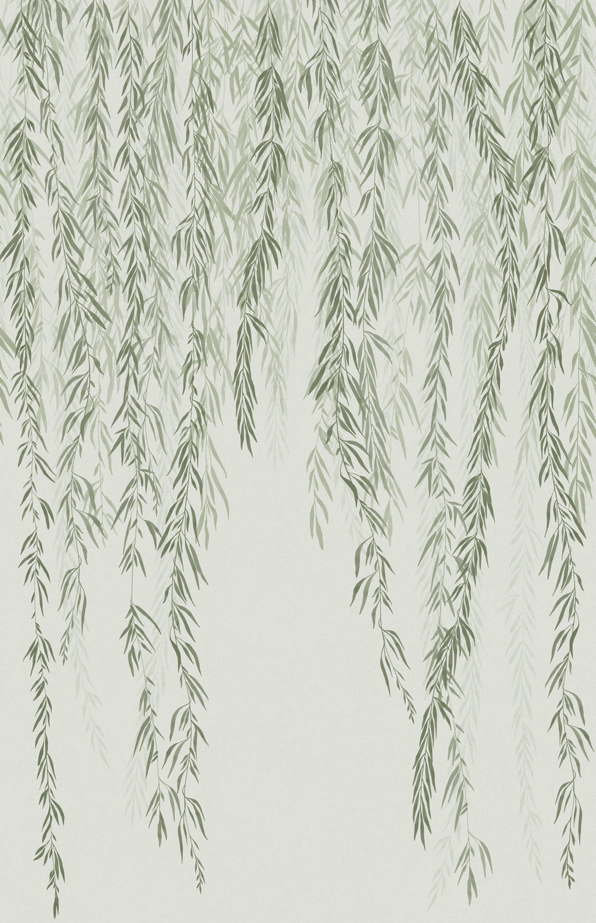 Papier peint panoramique Feuillage Murmures d'Automne L vert lichen 200X310 - Wonderwalls 2 de Casadéco | Réf. WDWD200157104