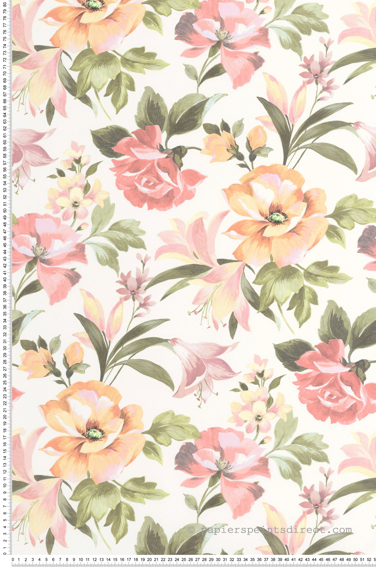 Papier peint Bouquet d'été rose blush - Le Beau Jardin de Casadéco | Réf. BJAR202574286
