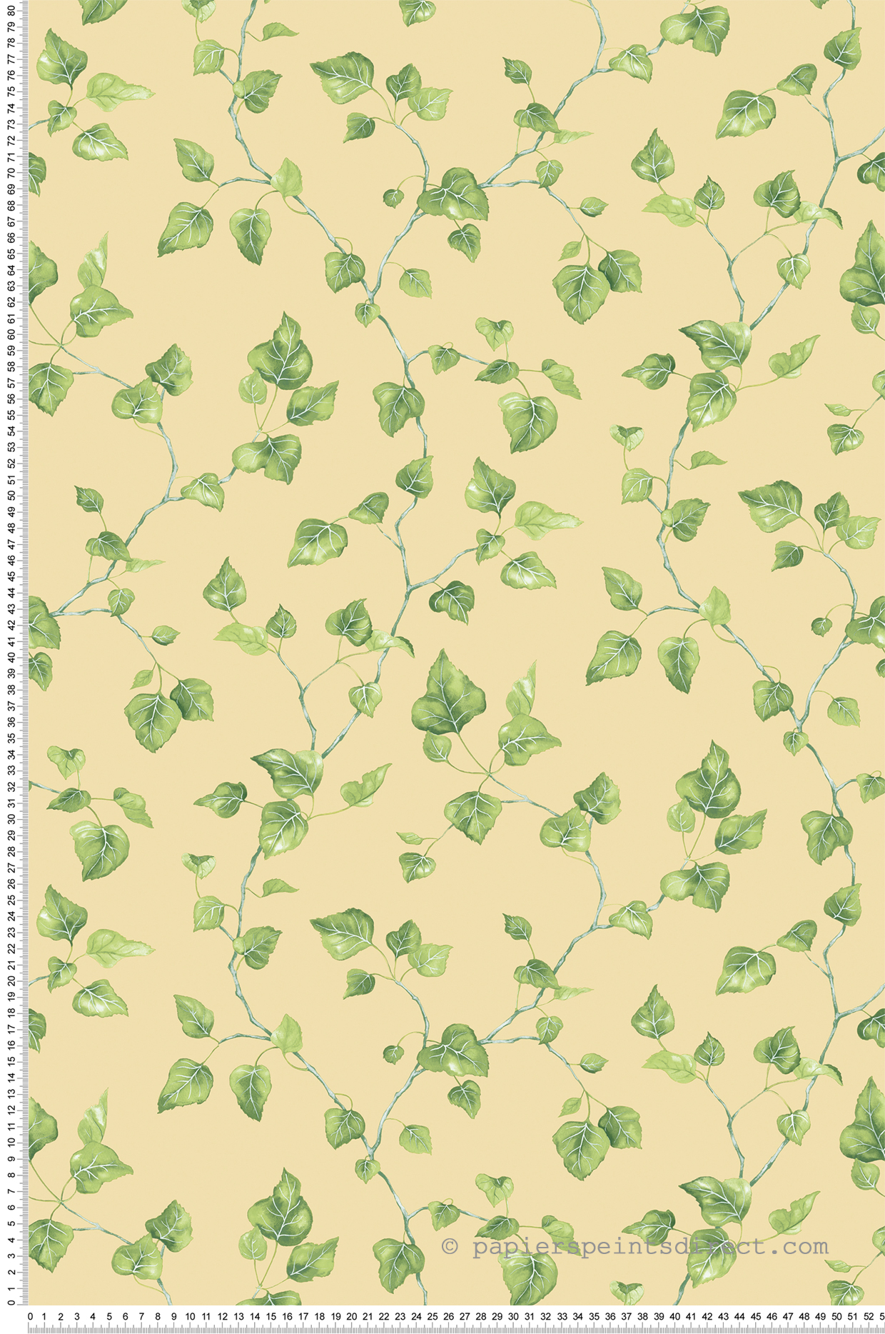 Papier peint Lierre Grimpant vert jaune - Cuisine Fraicheur 6 de Lutèce | Réf. LTC-G45430
