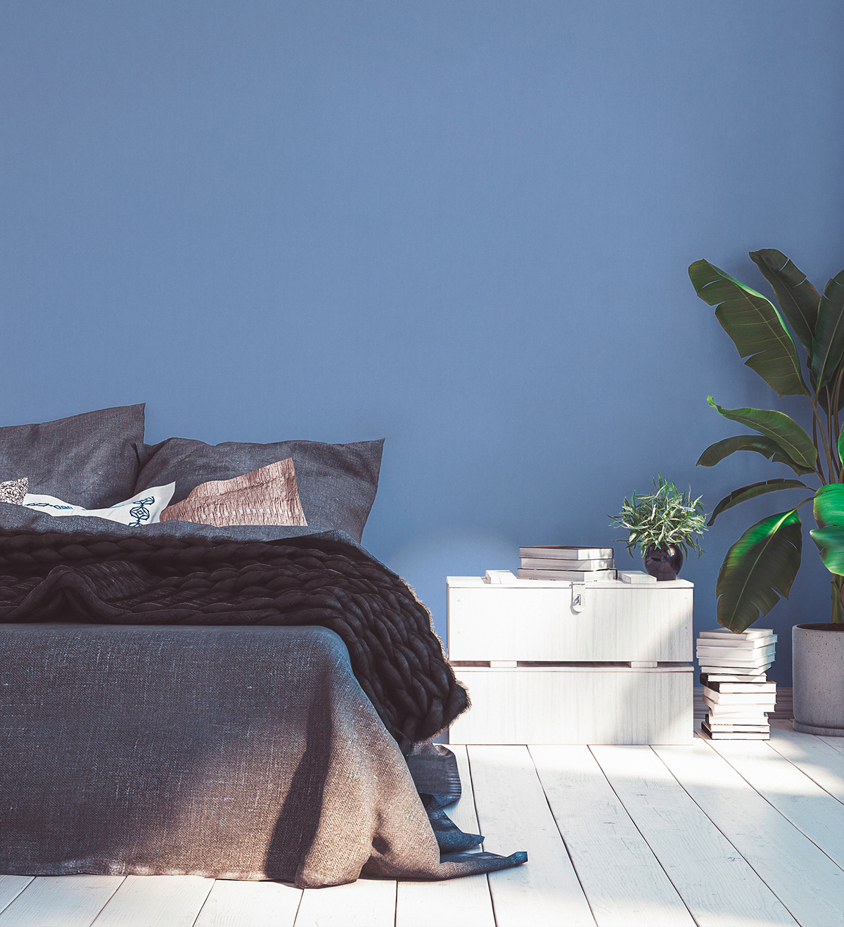 Papier peint Faux Uni tacheté bleu eau - Jungle Chic d'Architects Paper | AMB Réf.  37702-8