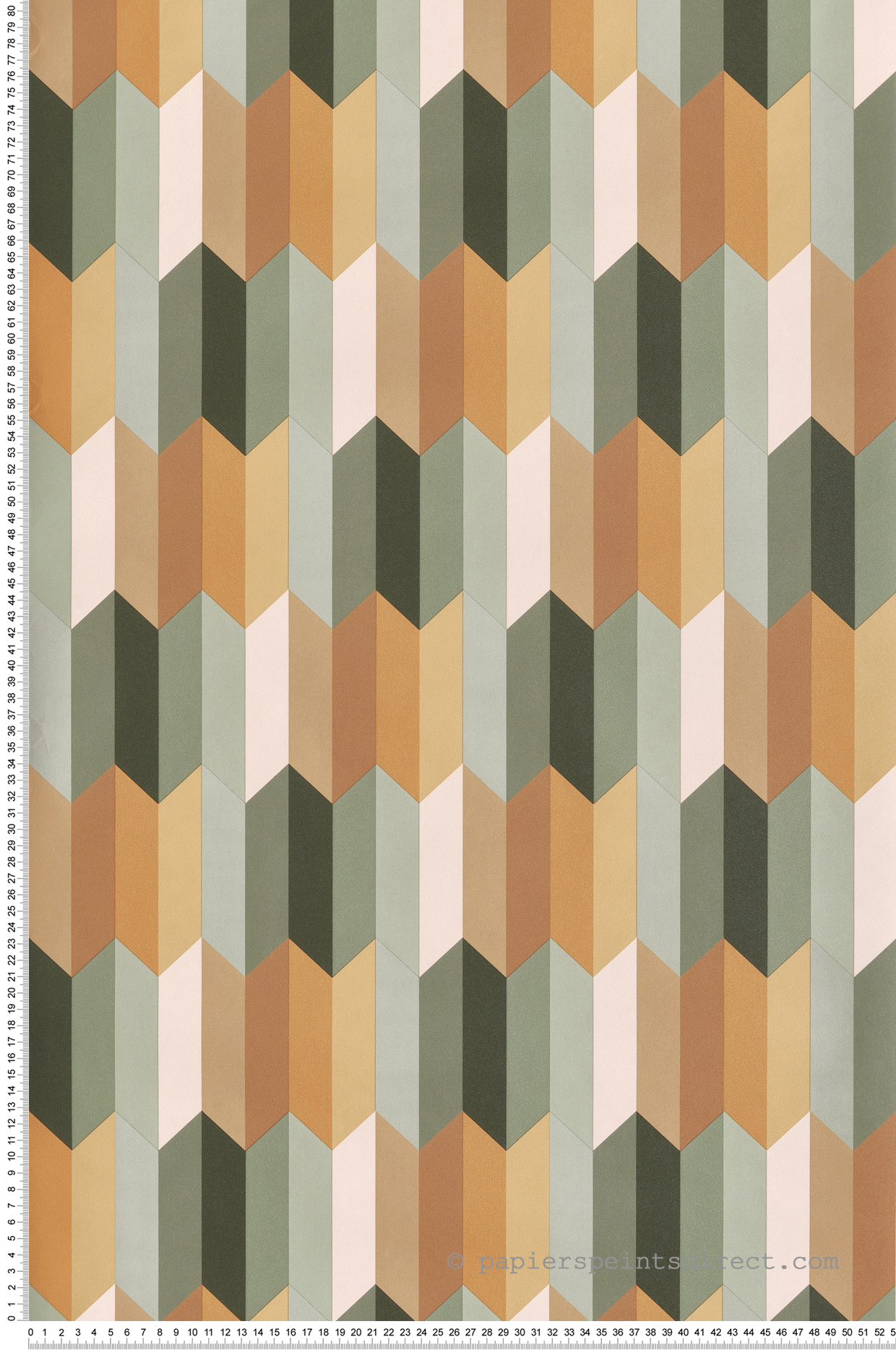 Papier peint Parallélogramme 3D vert - Bensimon 2 de Lutèce | Réf. LTC-51172804