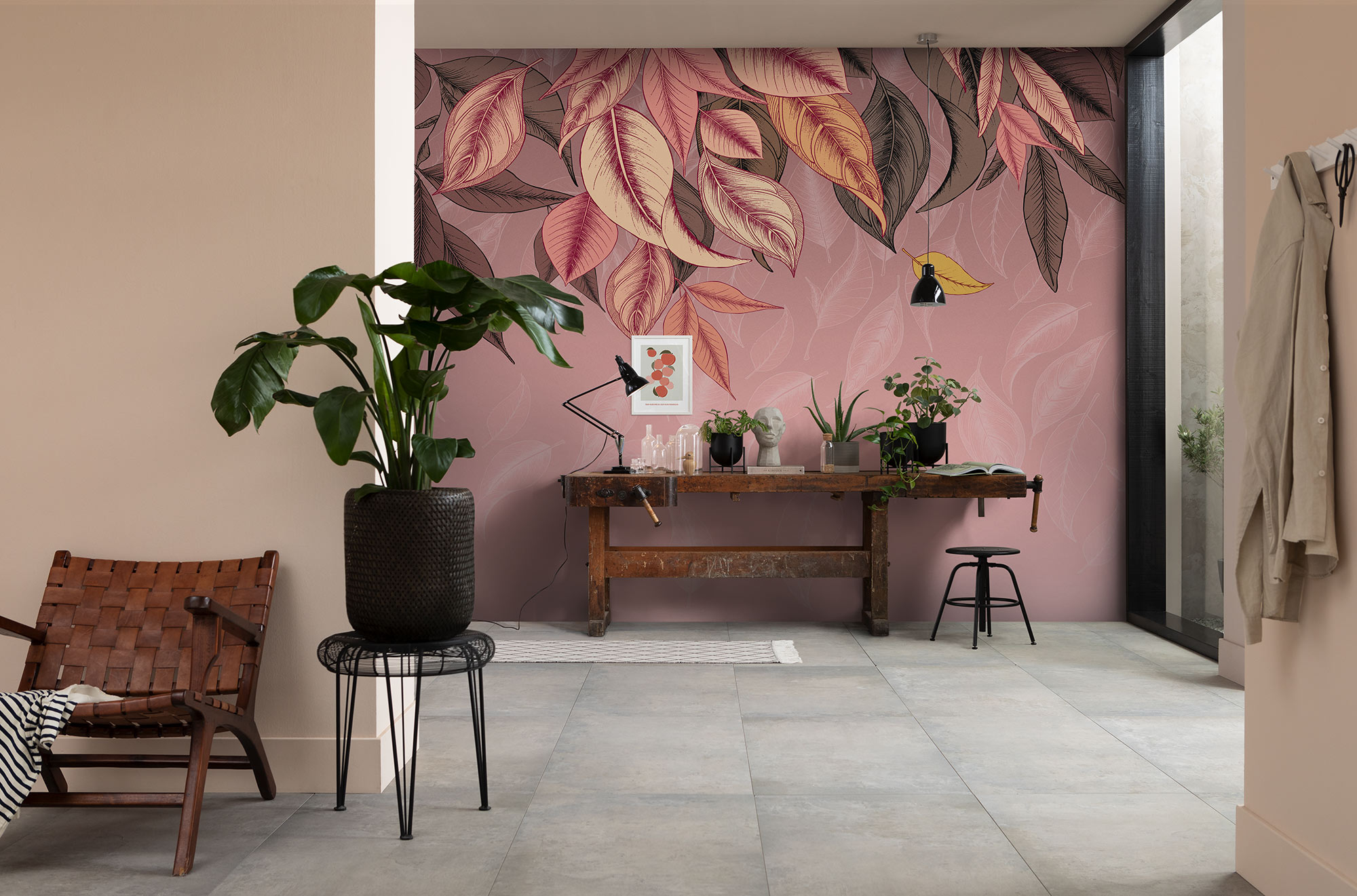 Papier peint panoramique Feuilles Falling Leafs - Papier peint Komar Flair