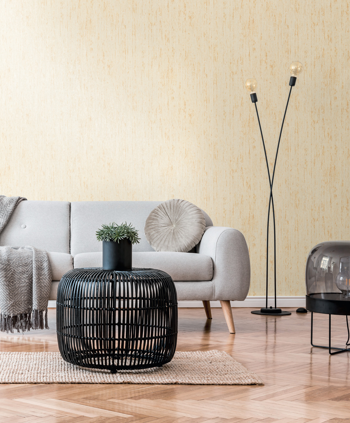 Papier peint Essence Bois beige sable doré - Smart Surfaces d'A.S. Création | Réf. AS-395614