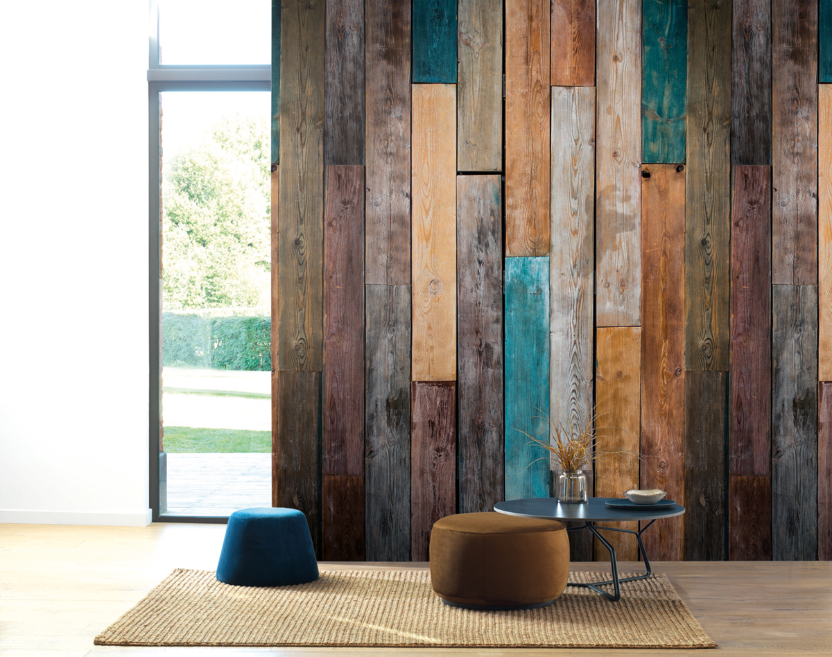 Papier peint Bois Panoramique Wood color marron - Beauty Full Image de Casadéco | Réf. BFIM85013424