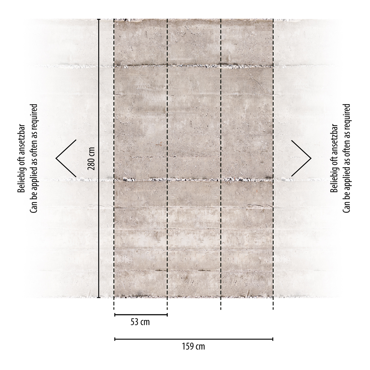 Papier peint panoramique Béton Horizontal gris - The Wall 2 d'A.S. Création AMB2 | Réf. AS-392521