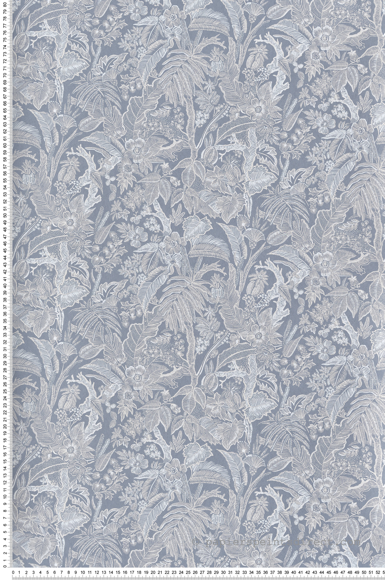 Papier peint Feuillage Onikar bleu orage - Summer de Masureel | Réf. MAS-SUM506