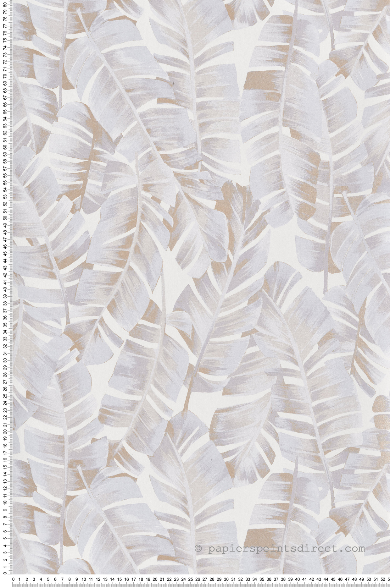 Papier peint Feuille Palme Folium bleu grisé - Botanica de Casadéco | Réf. BOTA85941209