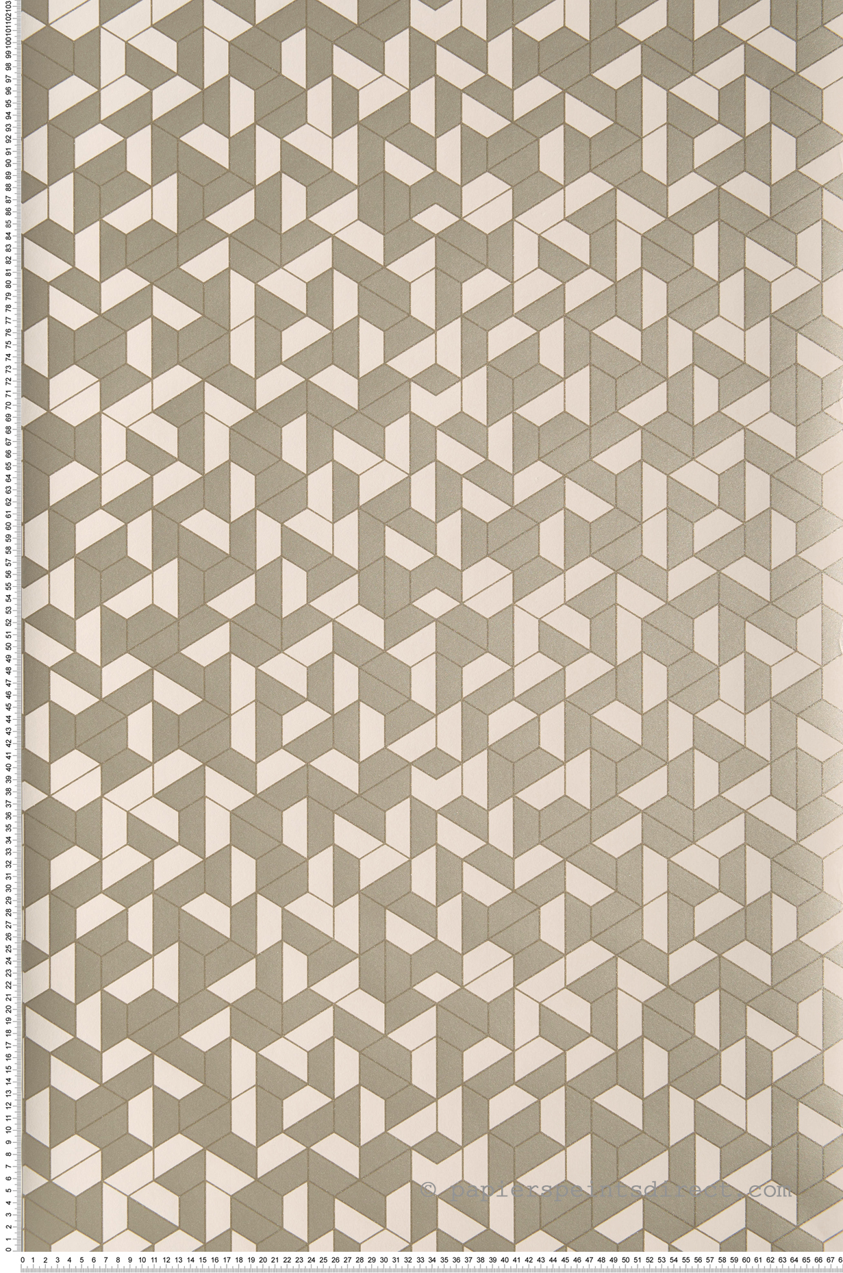 Papier peint Géométrique Mosaic gris - Delta de Casamance | Réf. CAS-74580102