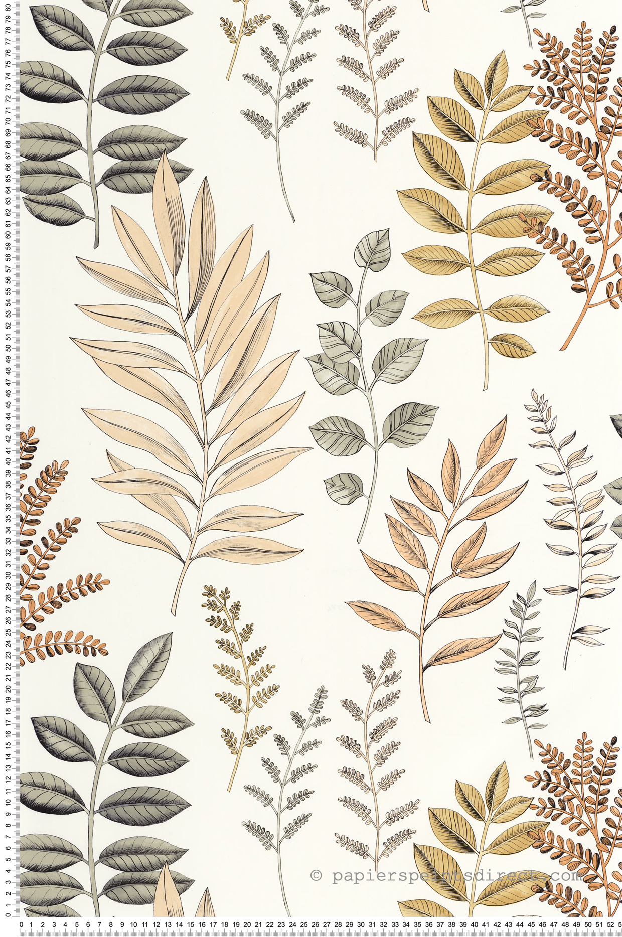 Papier peint Végétaux Florium beige - Art of Botany de Casélio | Réf. AOB106660374