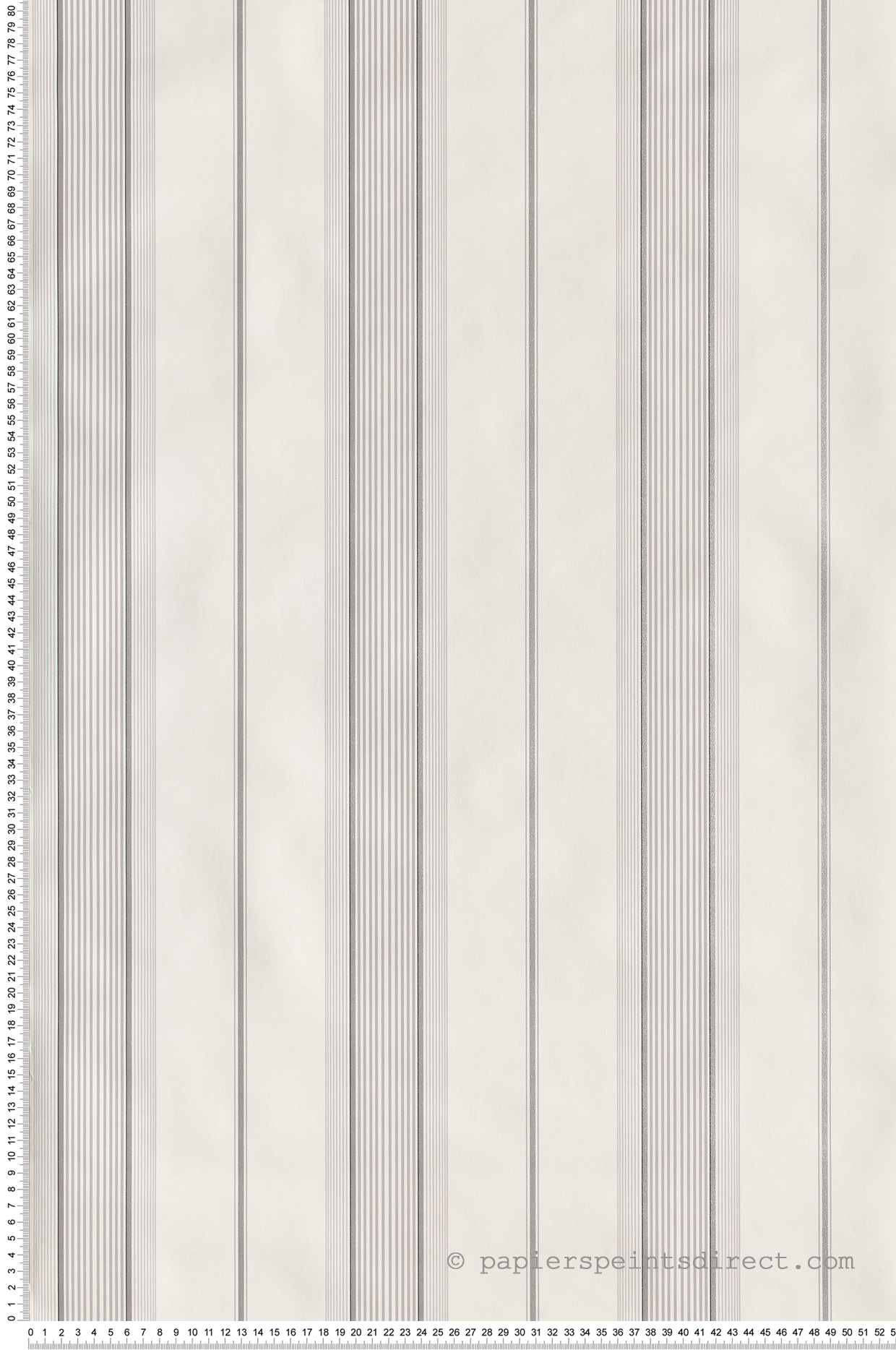 Papier Peint Rayures fines irrégulières gris-noir - Jeux de rayures 2 de Lutèce | Réf. LTC-G67576