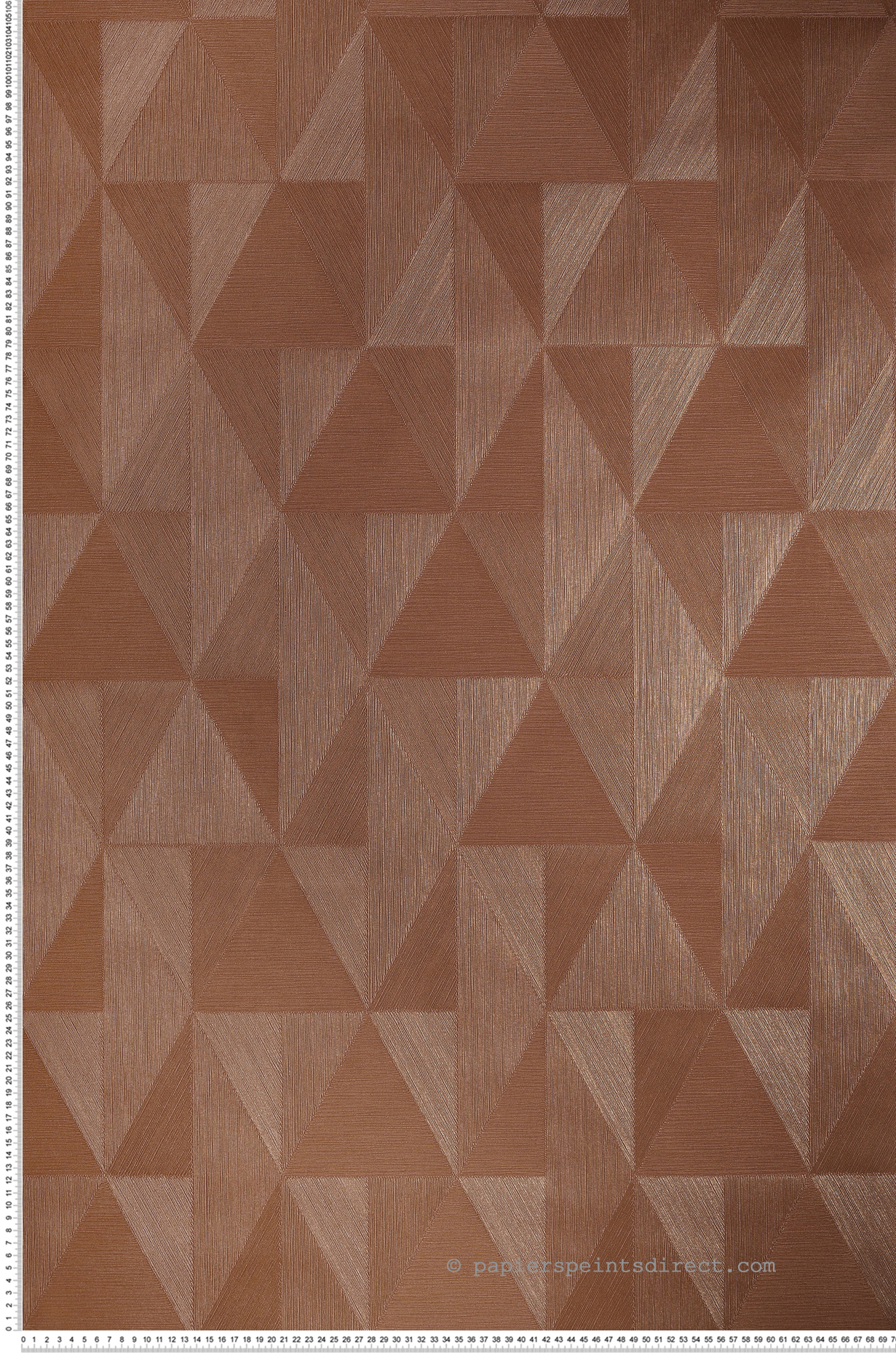 Papier peint Géométrique Parangon cuivré - Métal de Casamance | Réf. CAS-75771018
