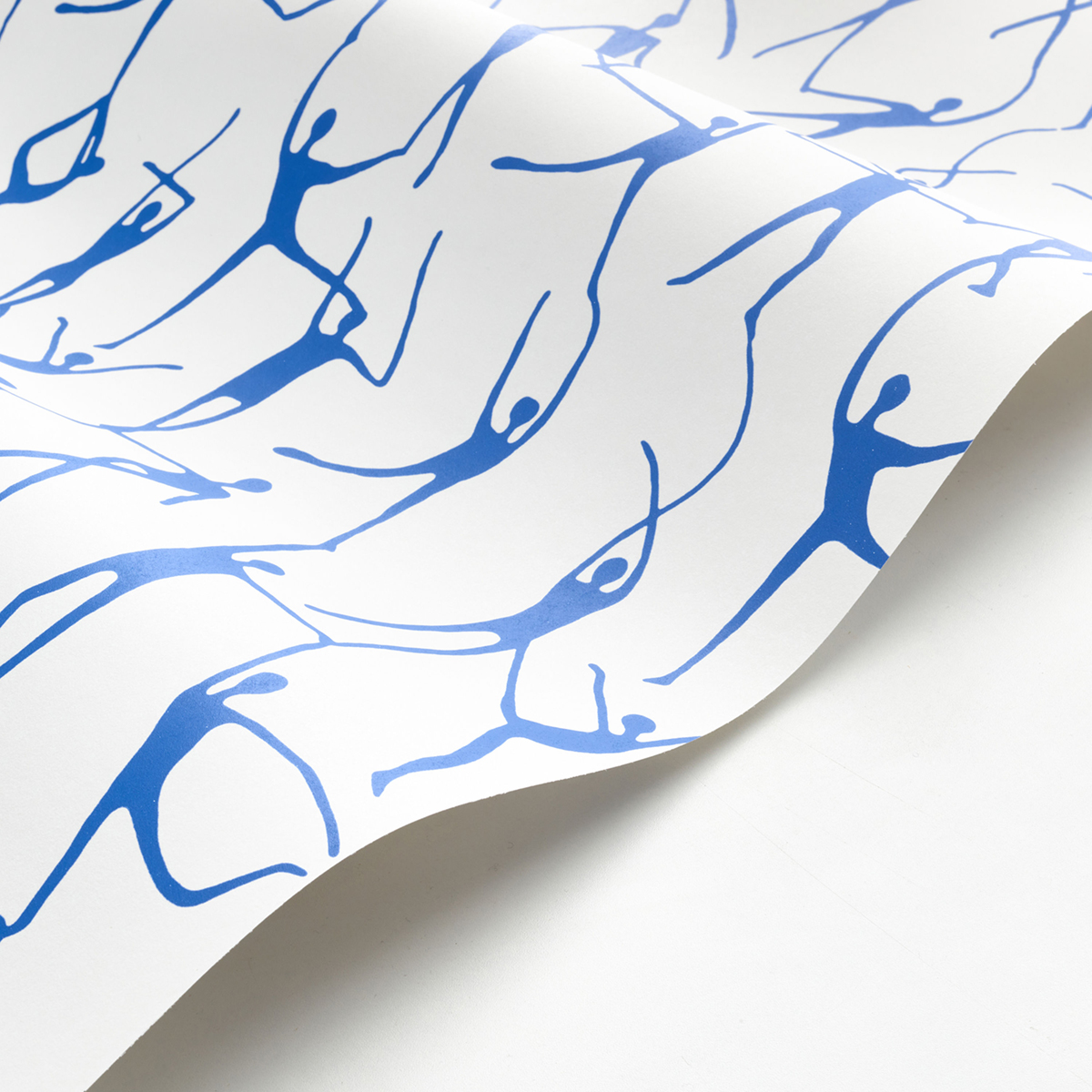 Papier peint Original Danse Alberto bleu indigo - Iconic de Casadéco AMBV | Réf. CONI88420707