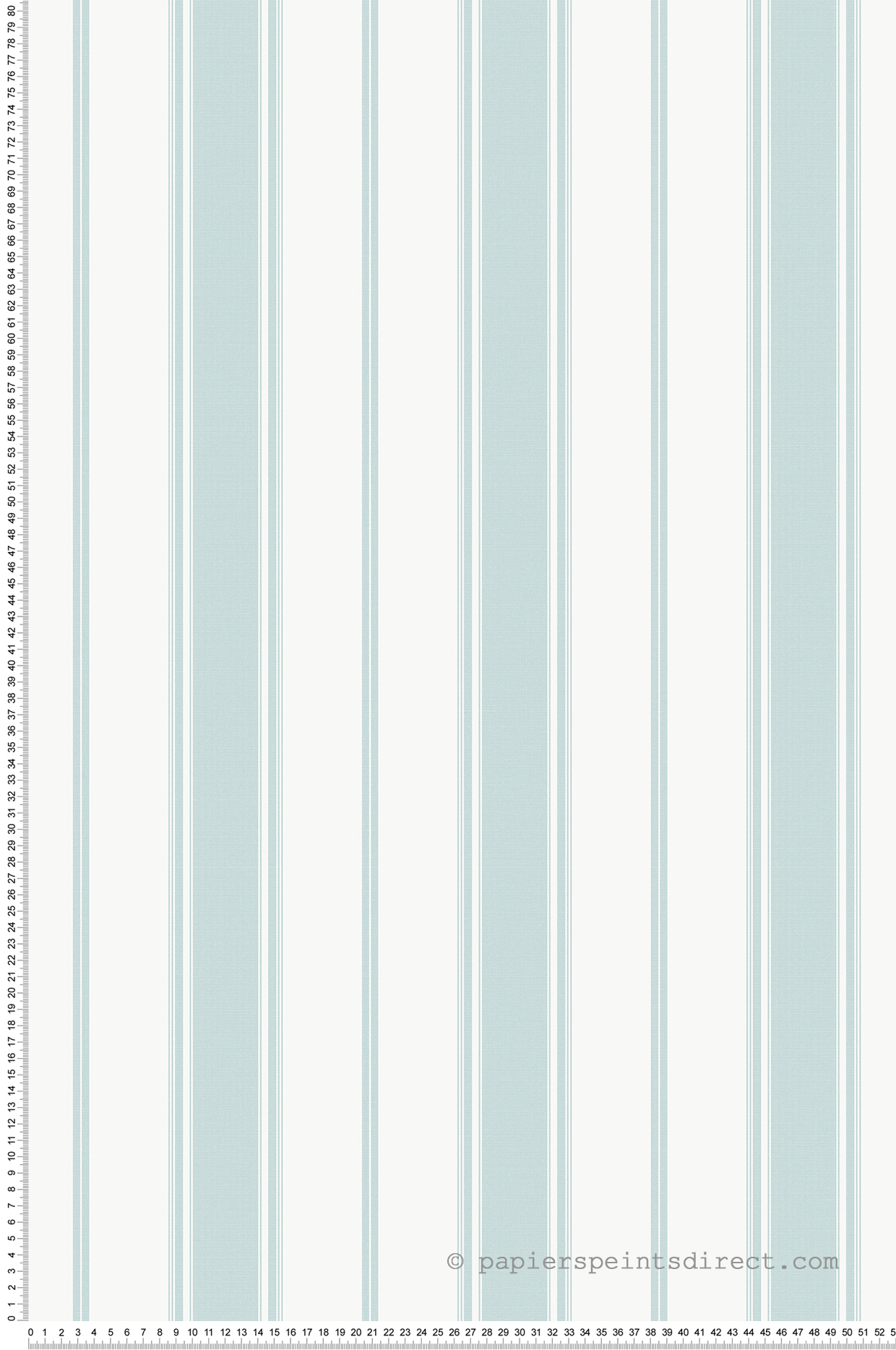 Papier peint Rayure Héritage bleu pastel - Jeux de Rayures 3 de Lutèce | Réf. LTC-G68068