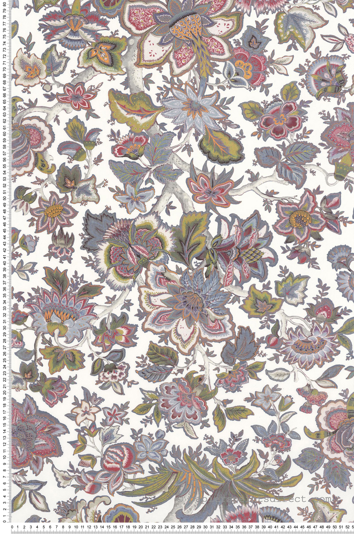 Papier peint Fleurs de Provence multicouleurs - Les Belles Toiles De Jouy de Casadéco AMBV | Réf. LBTJ87944213