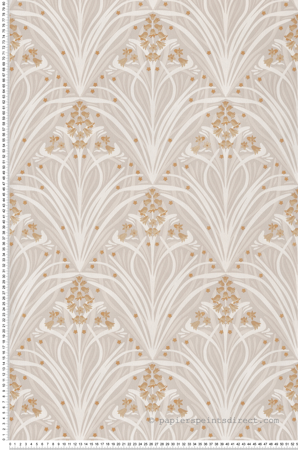 Papier Peint Vintage William grège cuivre - Elégance d'Ugépa | Réf. UGP-M66107