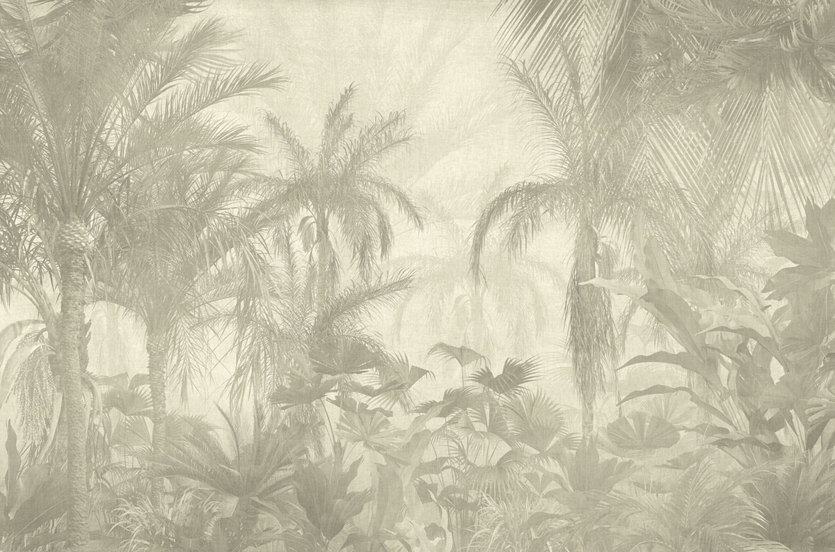 Papier peint panoramique Exotique Borneo gris - Panorama 2 de Lutèce | Réf. LTC-PAN1483C