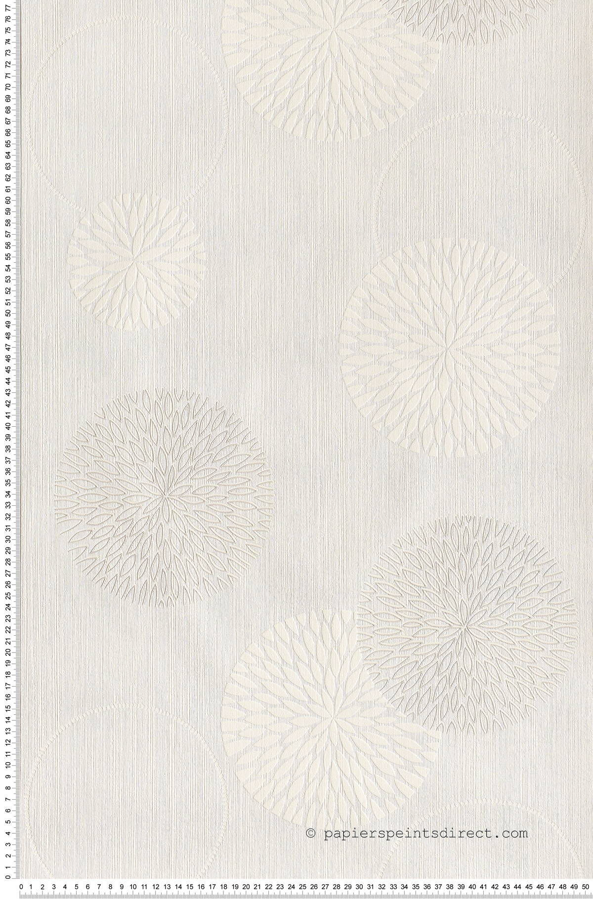 Bulles de fleurs blanches - Papier peint AS Création