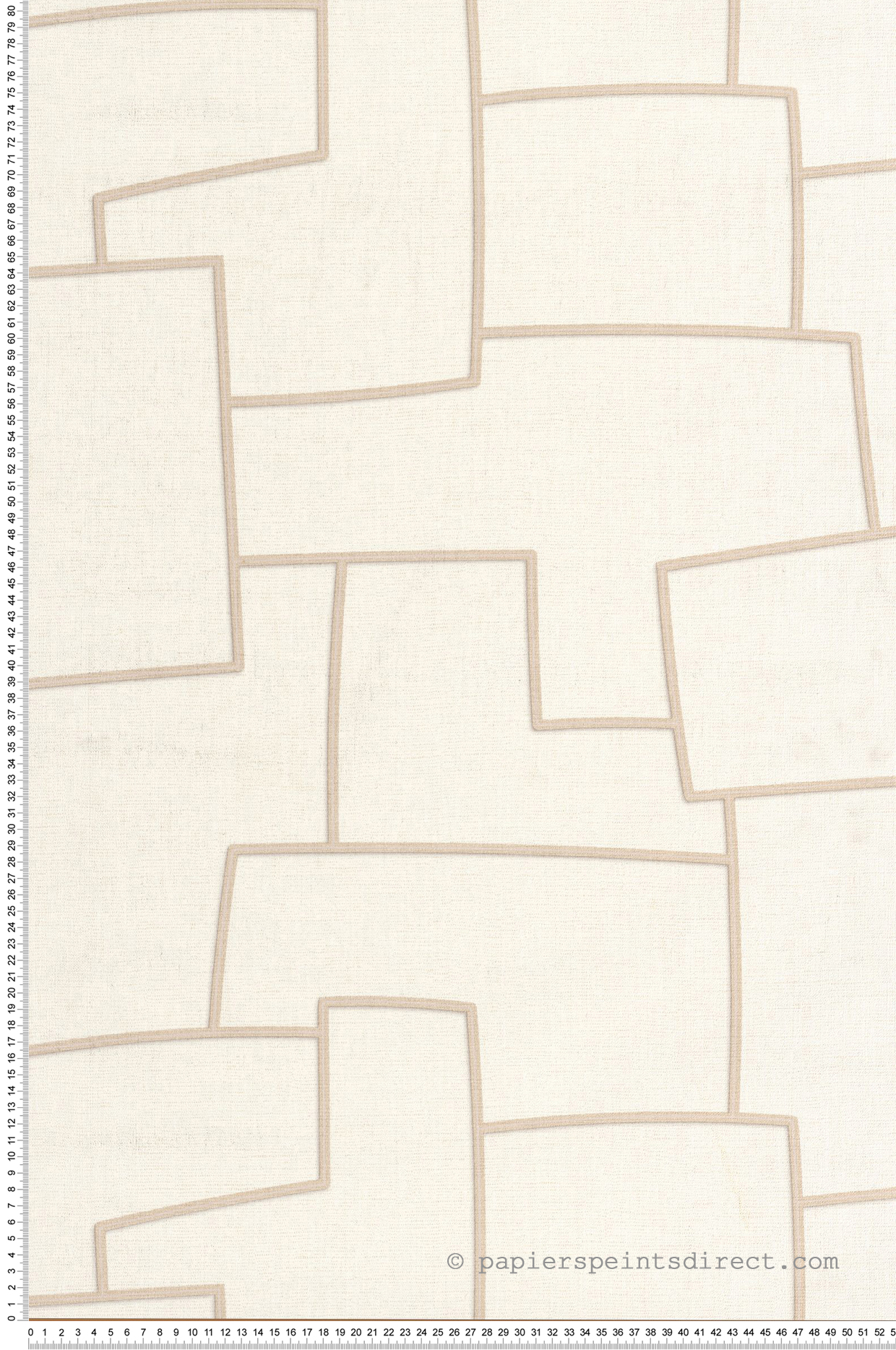 Papier peint Géométrie Lin Inca blanc cassé - Matera de Casadéco | Réf. MATA201121101