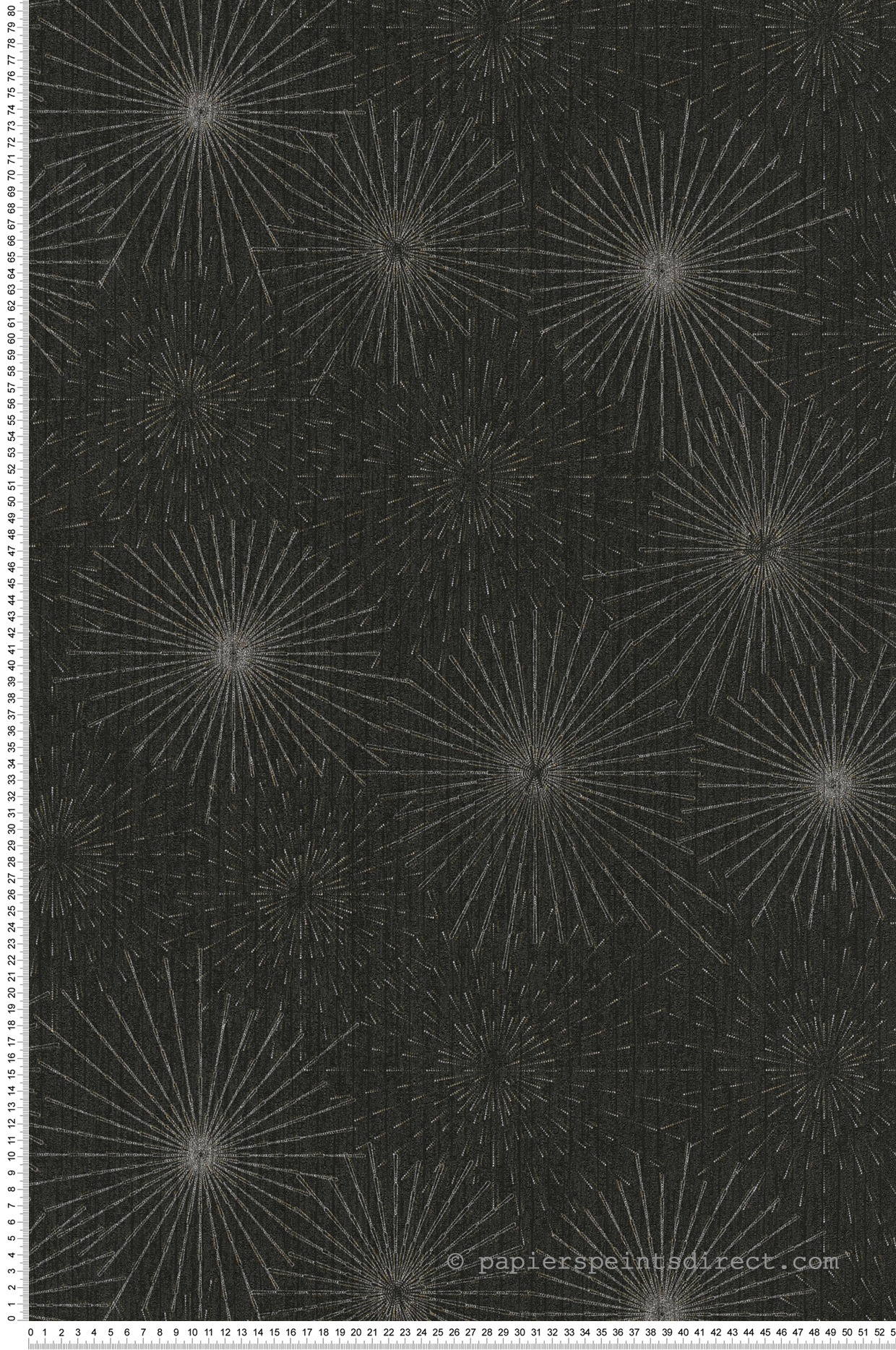 Papier peint Etoile d'Artifice Stars noir doré argenté - The BOS d'A.S. Création | Réf. AS-388181