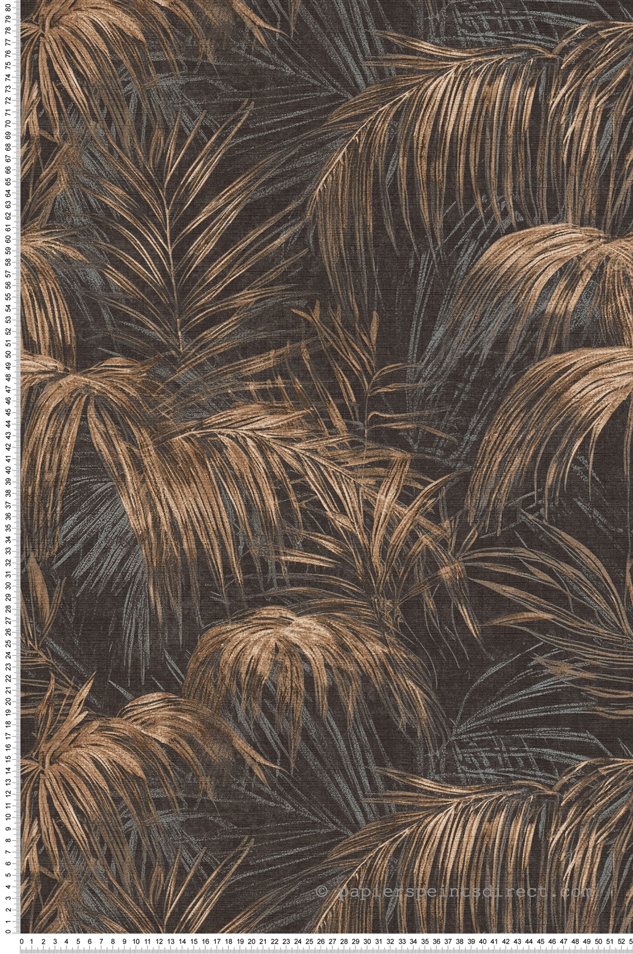 Papier peint Feuilles Jungle Croquis brun noir - Metropolis Michalsky 6 de Livingwalls | Réf. AS-399812
