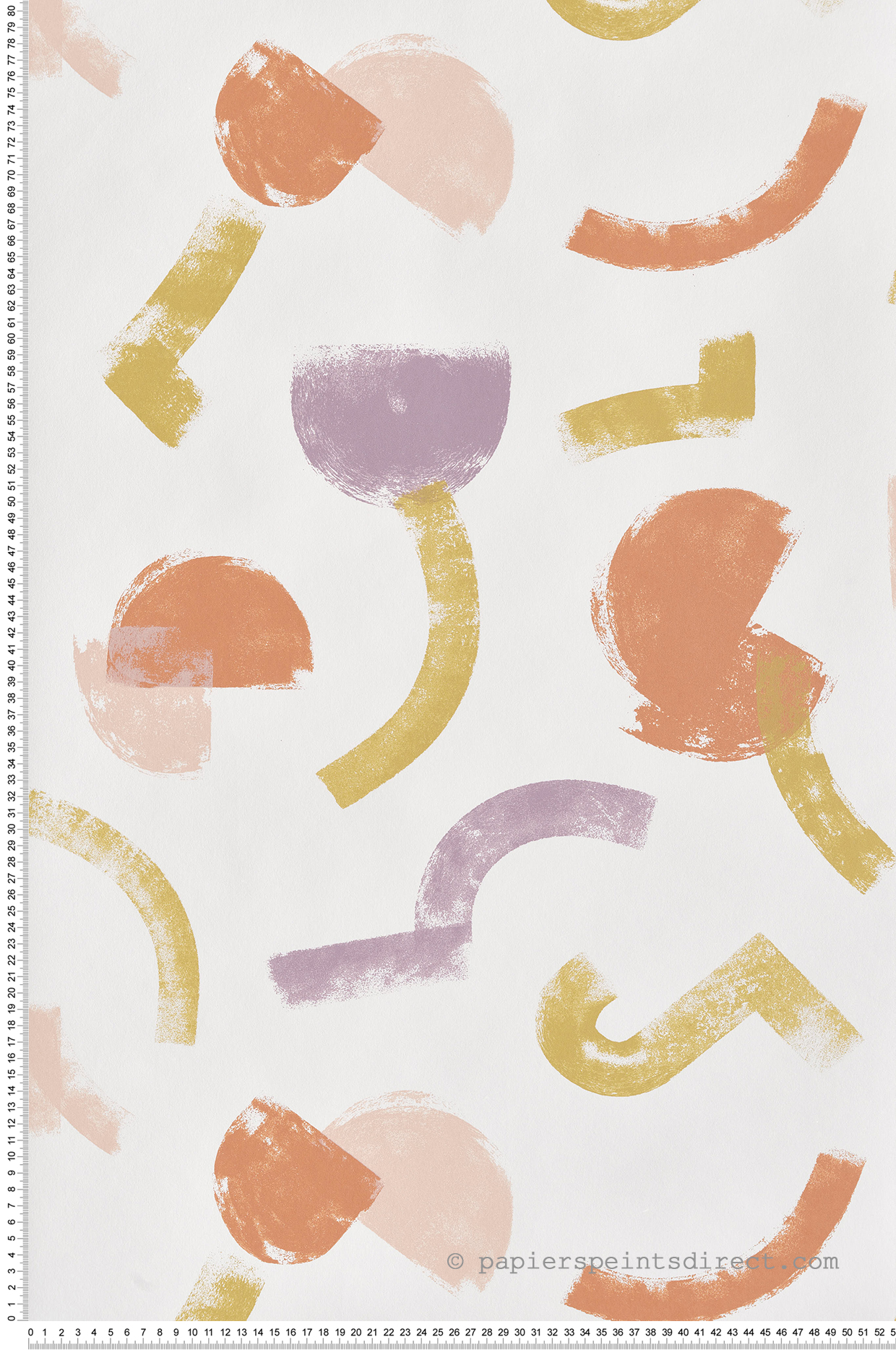 Papier peint Graphique Peinture orange et violet - Gallery de Casadéco | Réf. GLRY86135124