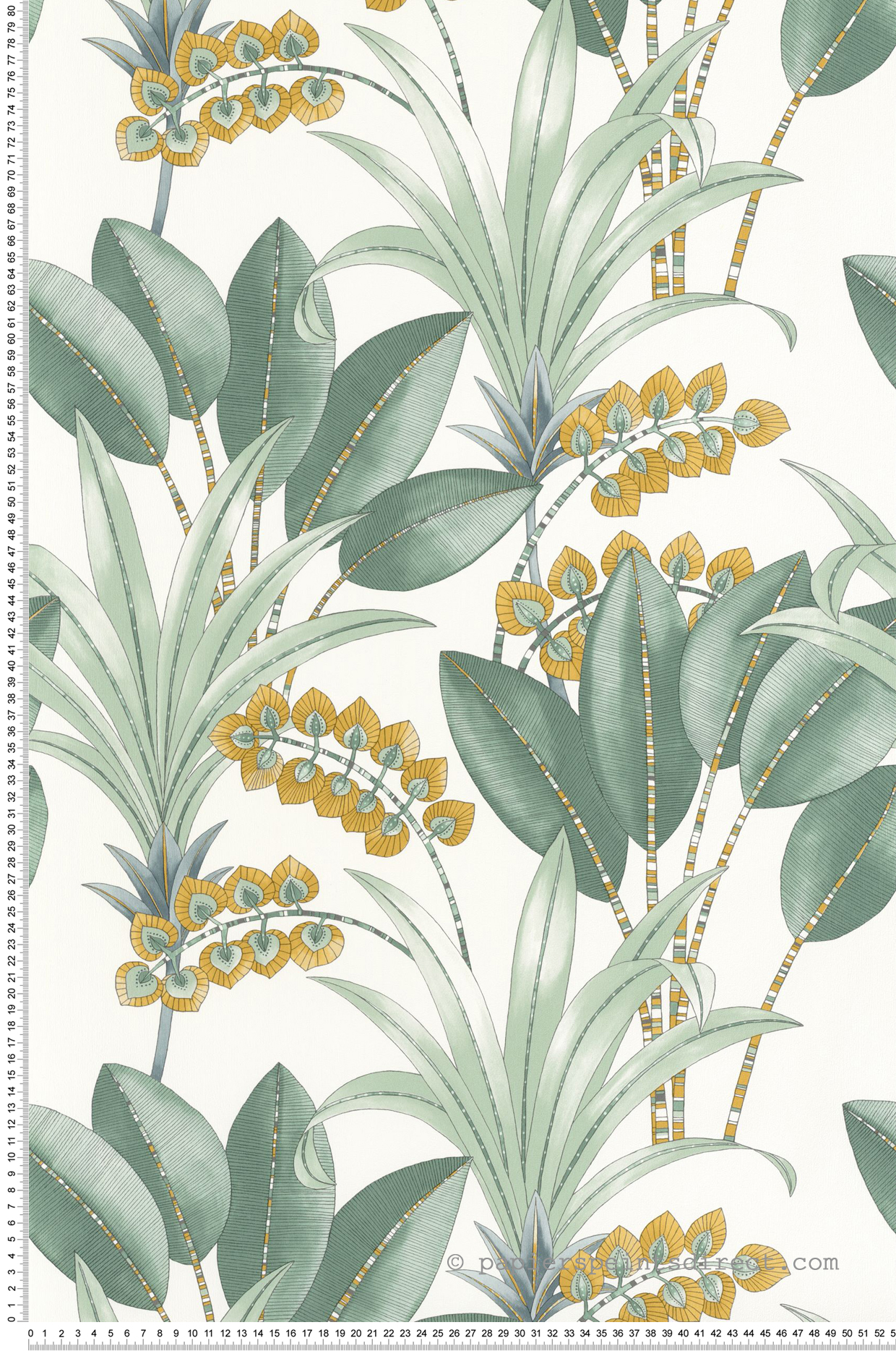 Papier peint Jungle Palma vert jaune - Nicaragua de Casadéco | Réf. NICA86417404