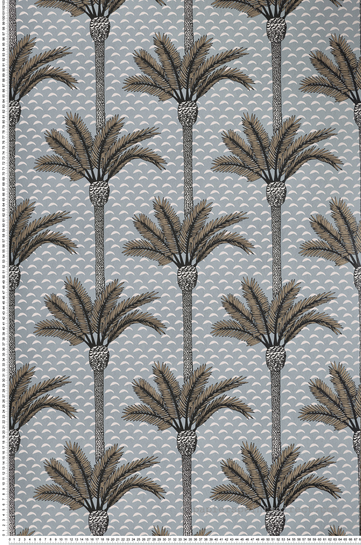 Papier peint Palmier Atlas bleu ciel - Mirage de Casamance | Réf. CAS-75240304