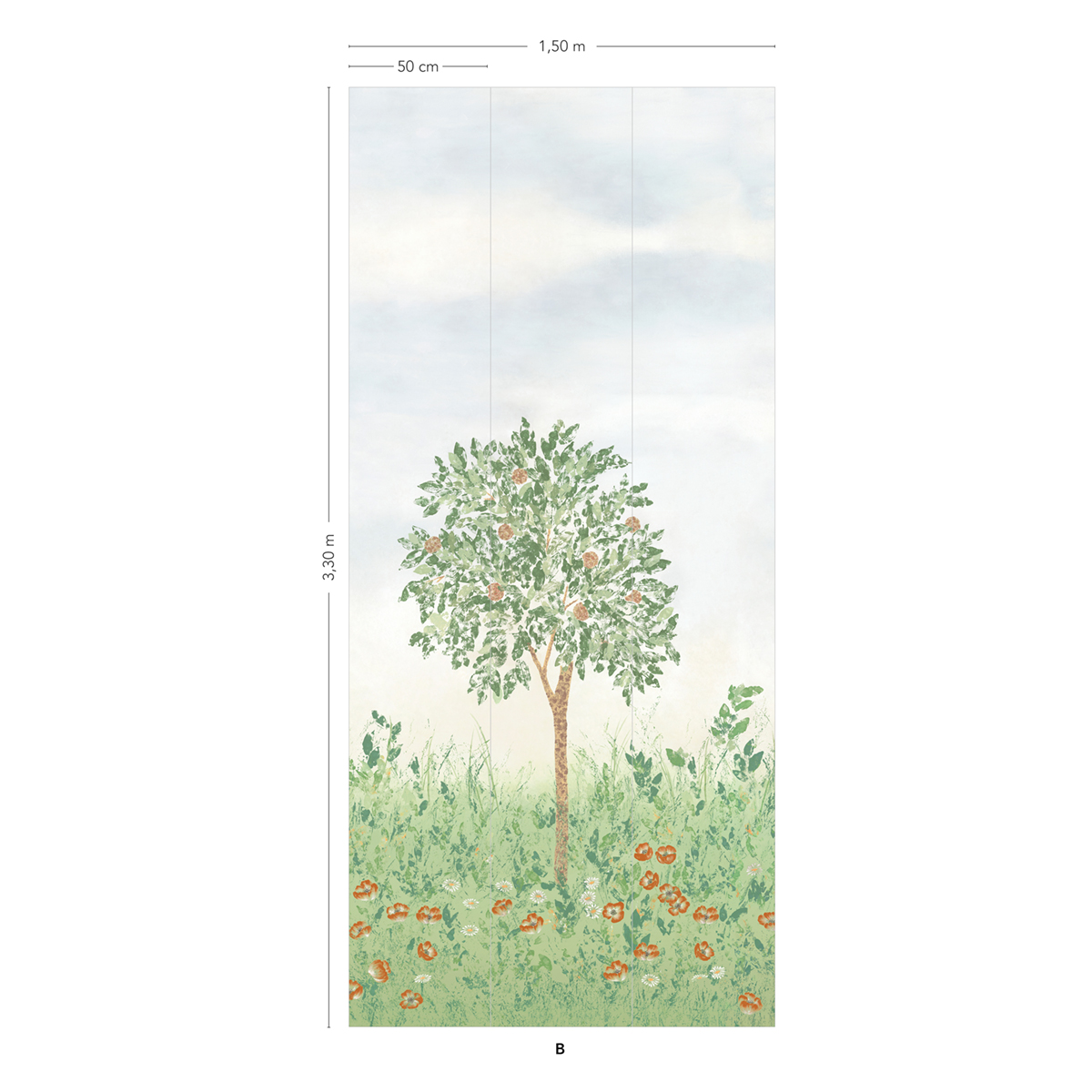 Papier peint panoramique Arbre Fresco Naturel B - 4/5/6 - Isidore Leroy