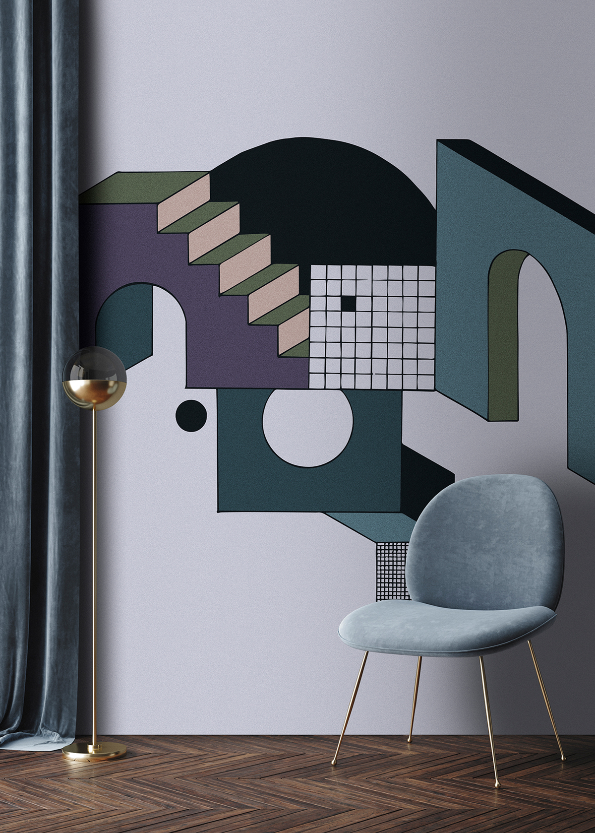 Papier peint panoramique Walls by Patel 3 - Référence DD122824 - Intissé 200g/m2 - 400 x 270 cm