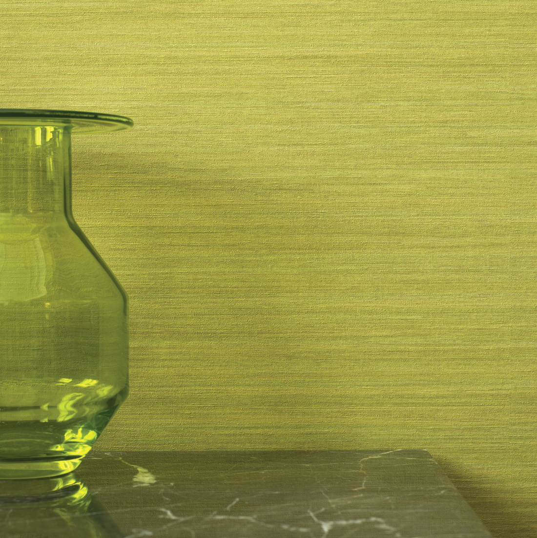 Soie vert chartreuse - Collection Silk Road de Casadéco