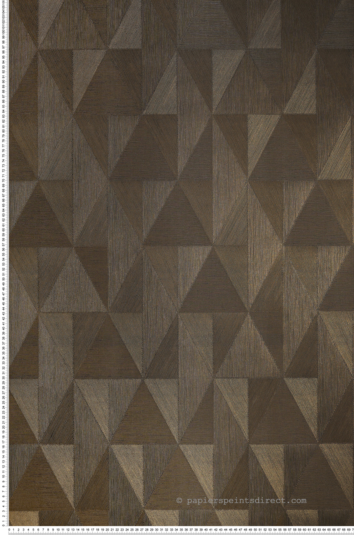 Papier peint Géométrique Parangon noir doré - Métal de Casamance | Réf. CAS-75771222