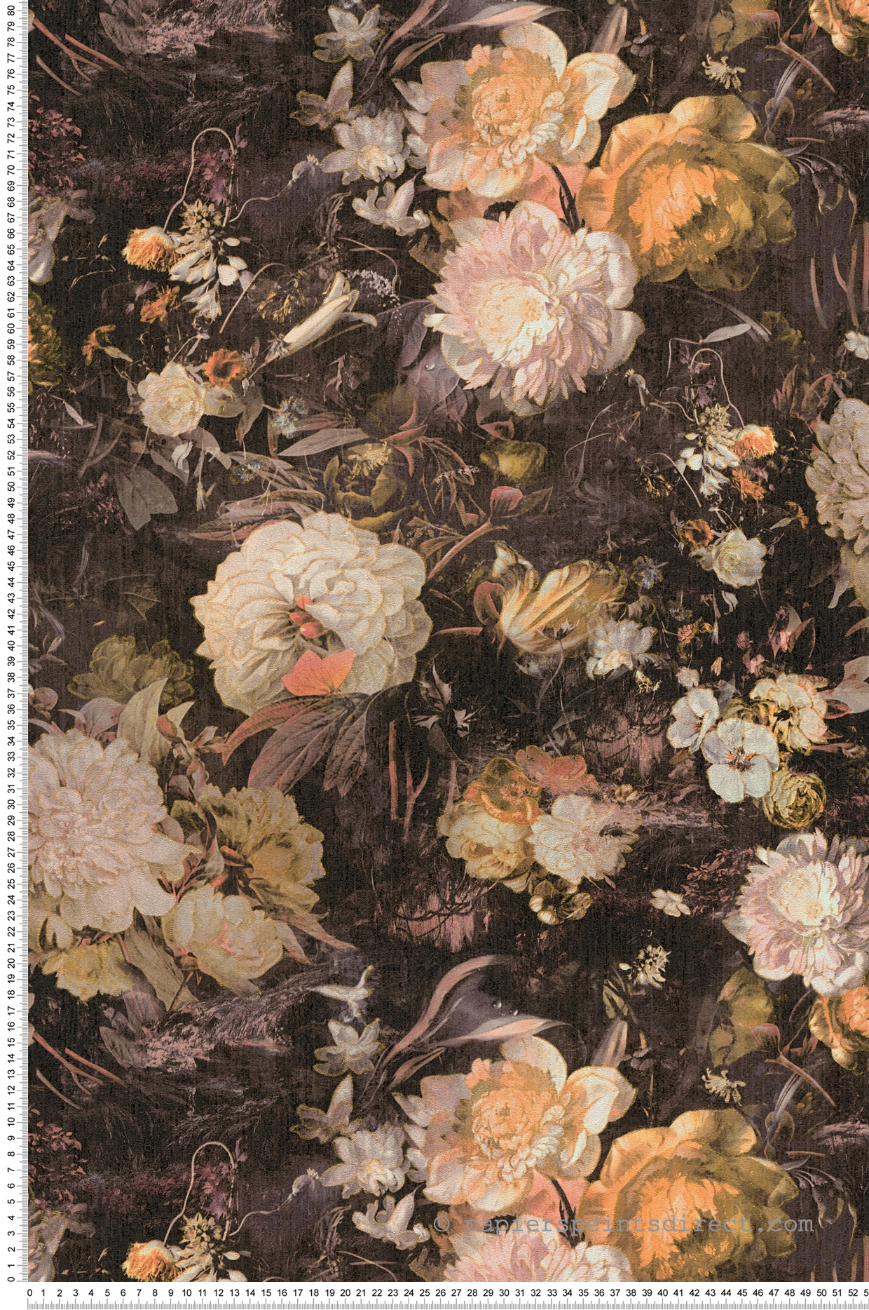 Papier peint Fleur Blossom jaune doré pailleté - The BOS d'A.S. Création | Réf. AS-388212