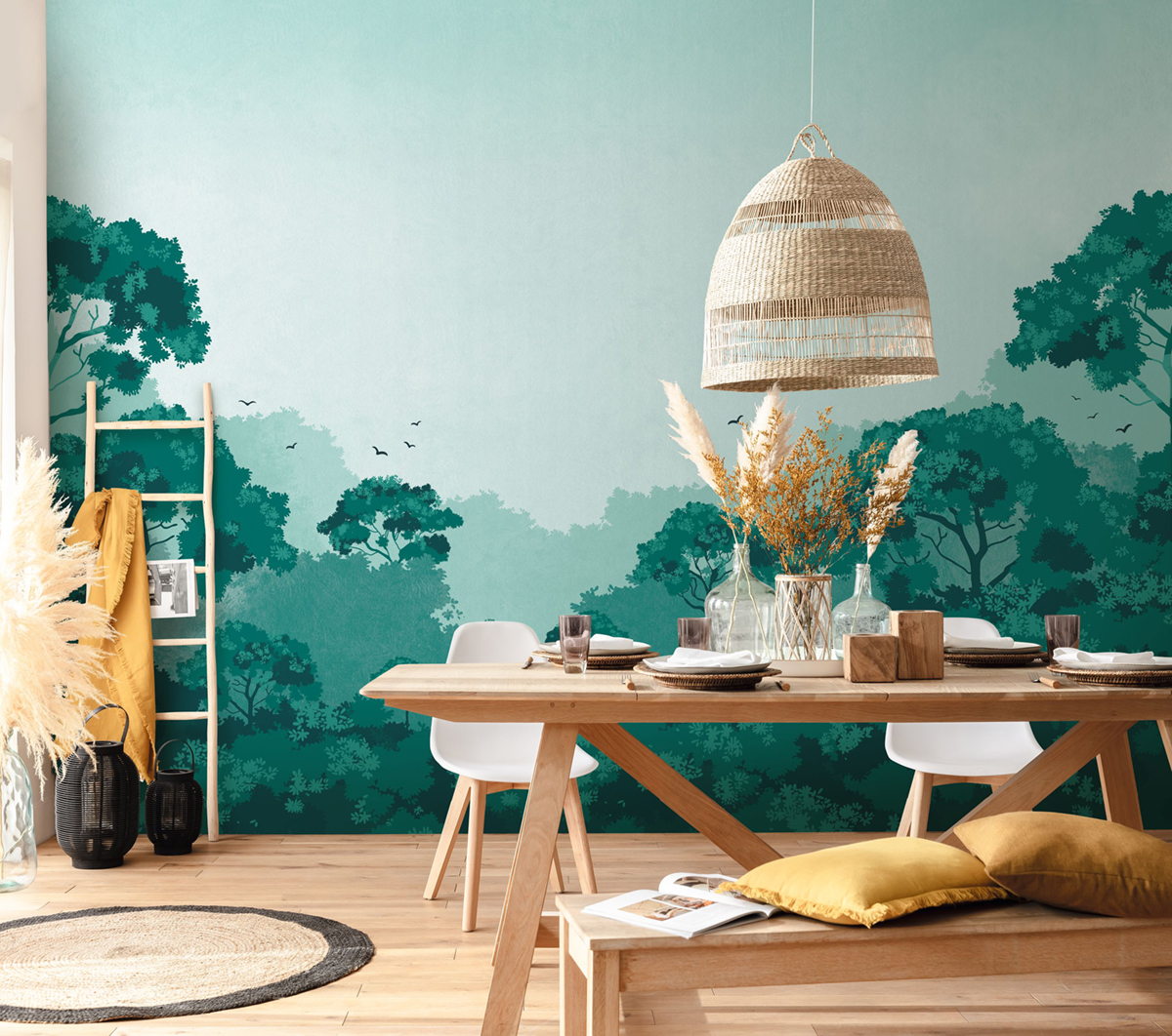 Papier peint panoramique Amazing Forest Vert S 400X250 - Pimp My Wall de Casélio AMB2 | Réf. PMW104727710