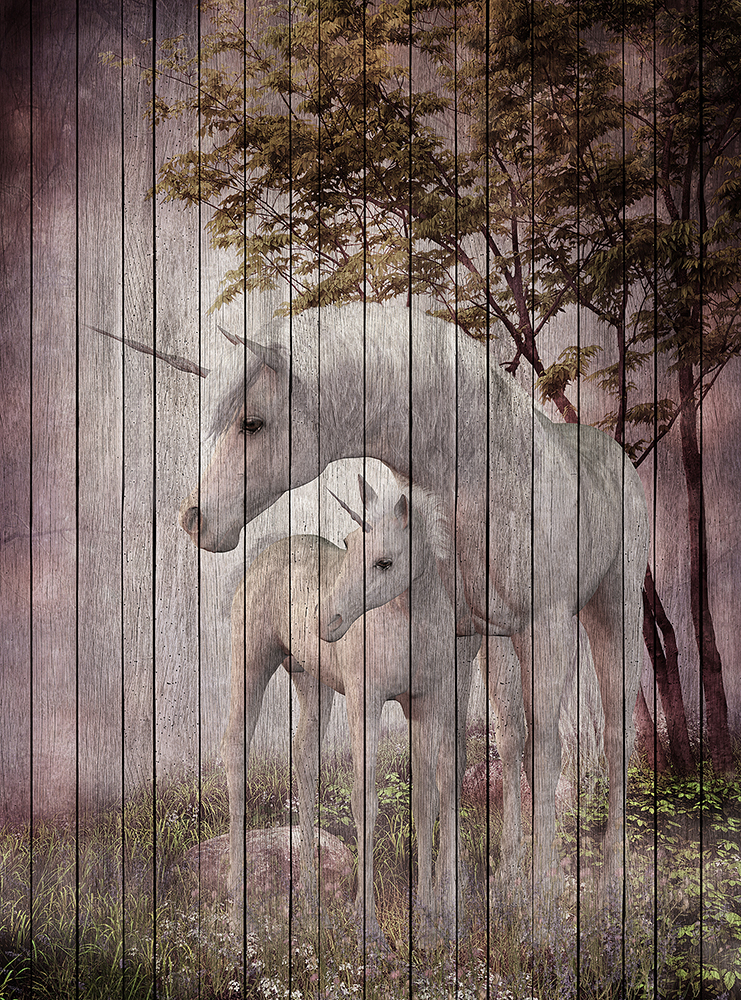 Papier peint panoramique Bois Licorne Fantasy 4 - Référence DD113962 - Intissé 200g/m2 - Standard 200 x 270