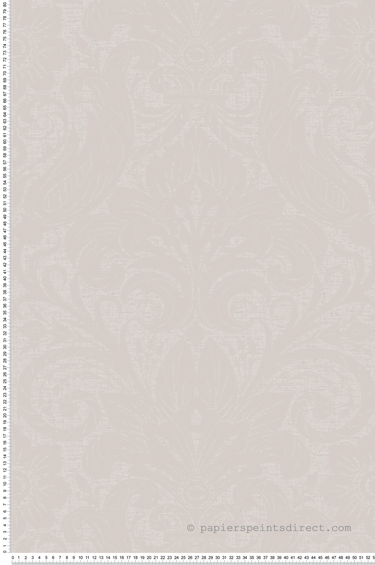 Papier peint Médaillon Floral Velours écru - The Wall Llewelyn-Bowen de Lutèce | Réf. LTC-LB25172