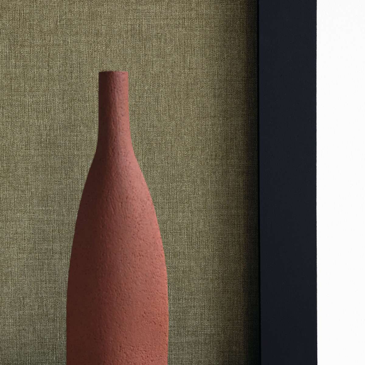 Papier peint Faux Uni Tissage vert pinède - Graphic de Casélio | Réf. GPC103227412