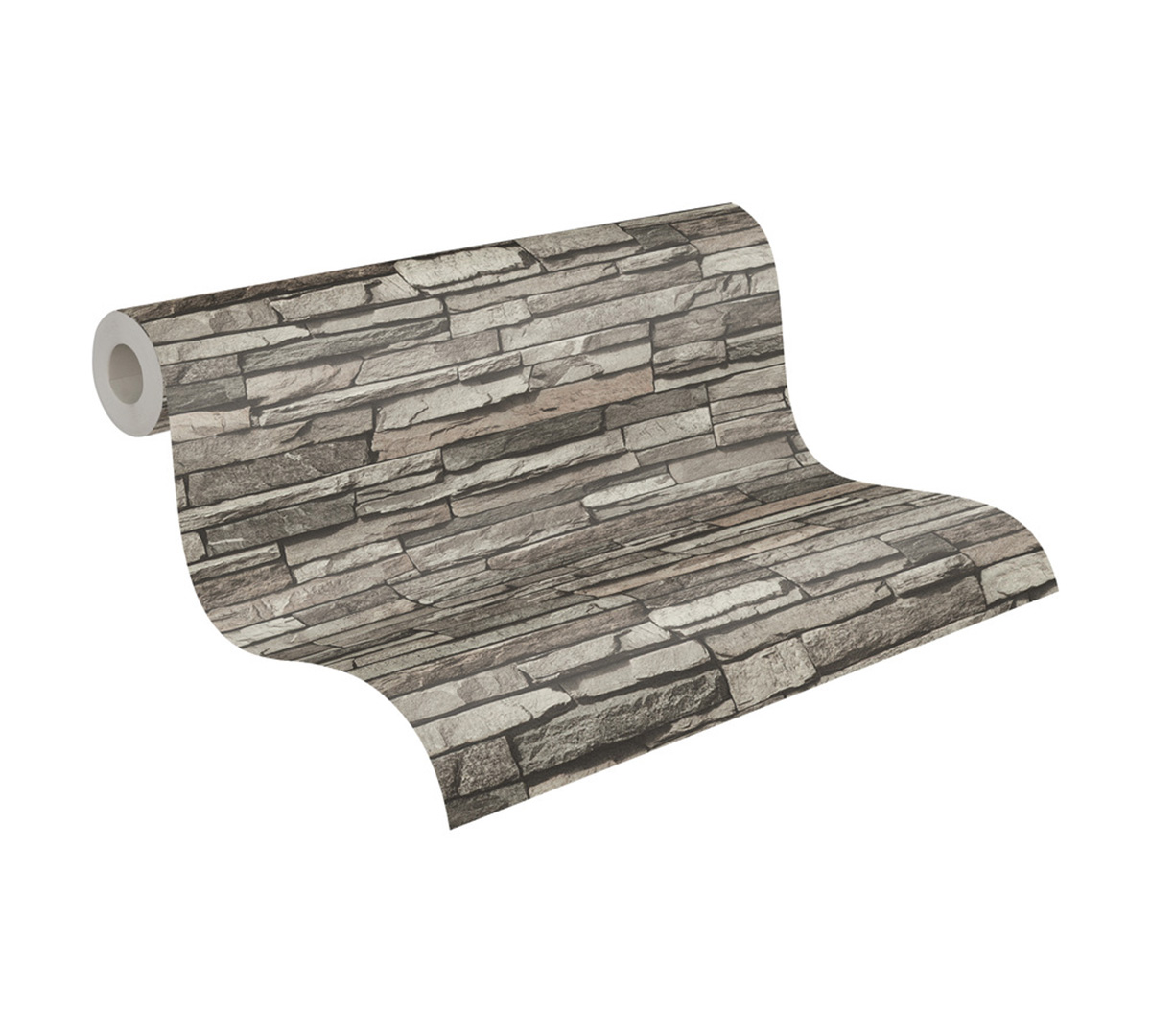 Papier peint Pierres Plates gris - Elements 2 d'A.S. Création ROLL | Réf. AS-958331